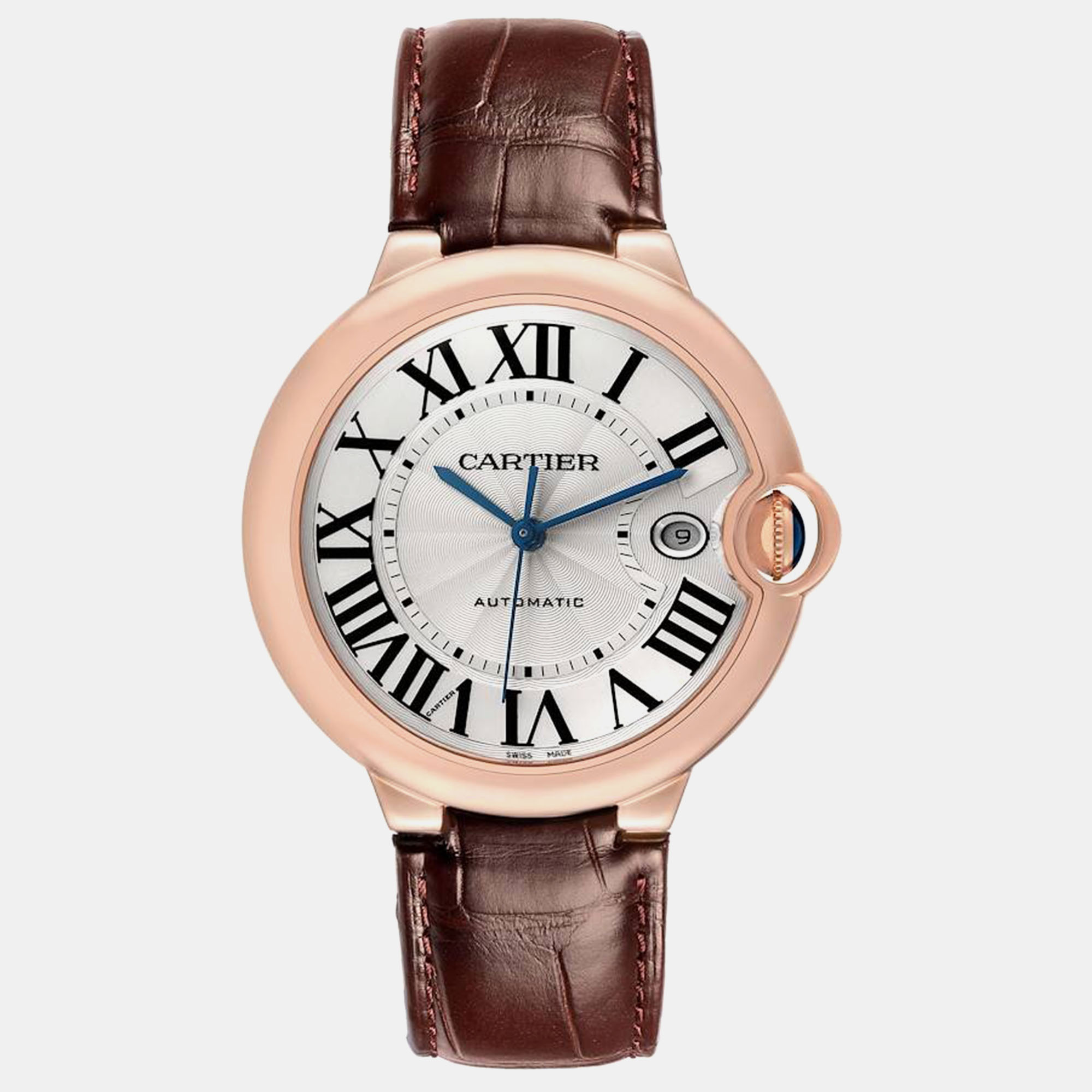 

Cartier Ballon Bleu Rose Gold Automatic Mens Watch 42.0 mm, Silver