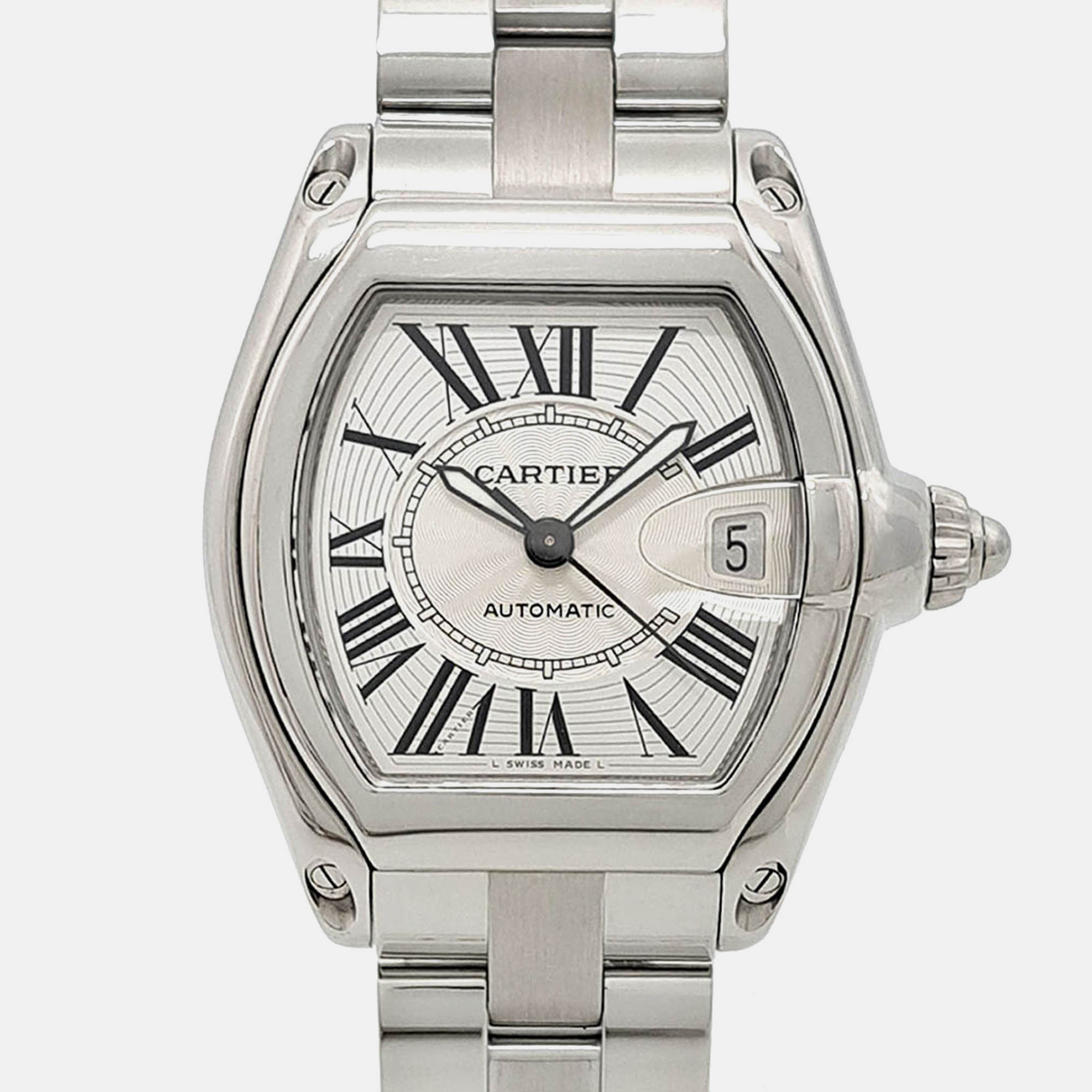 

Cartier Silver Stainless Steel Roadster IW325501 Automatic Men's Wristwatch 39 mm