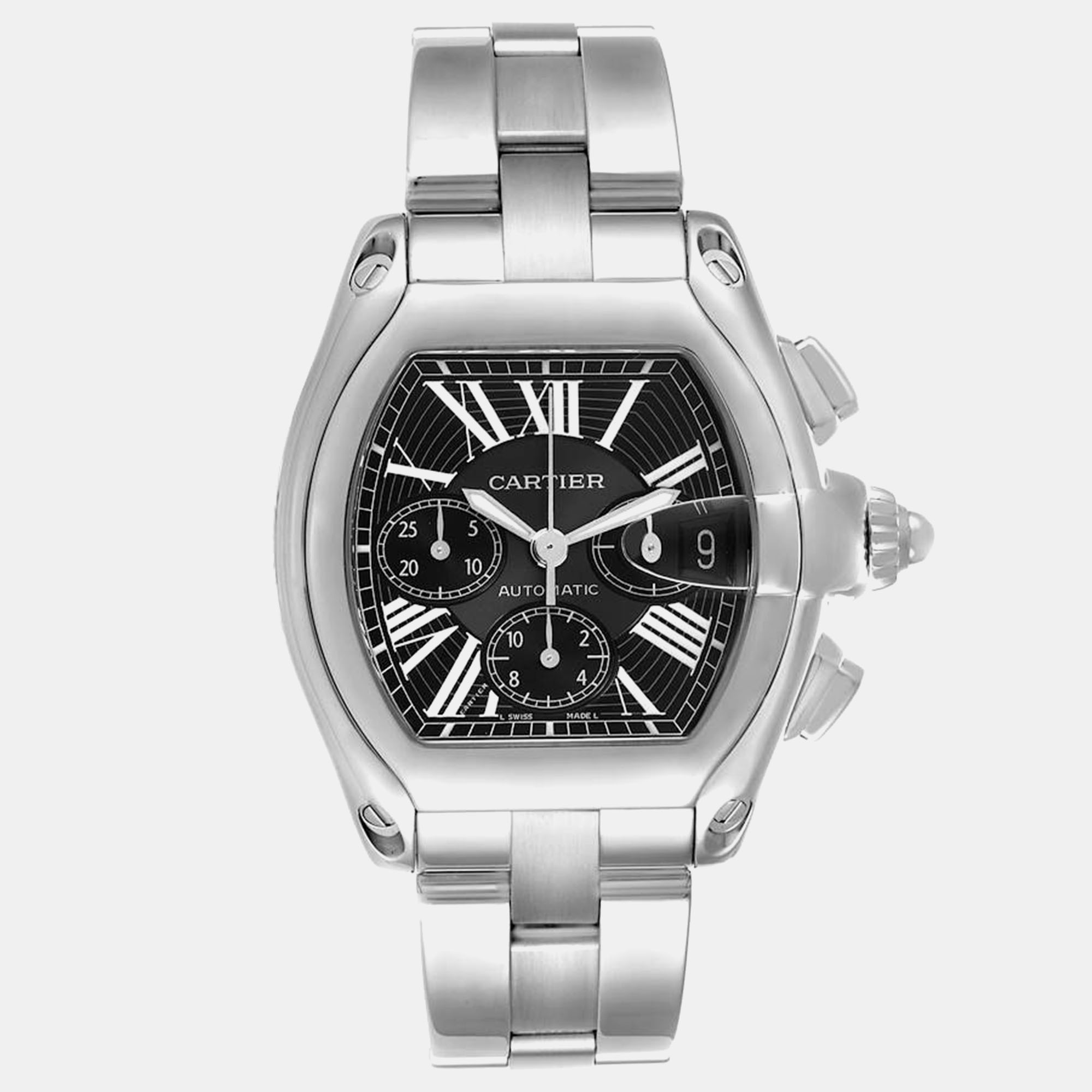 

Cartier Roadster XL Chronograph Steel Men's Watch 43 mm, Black