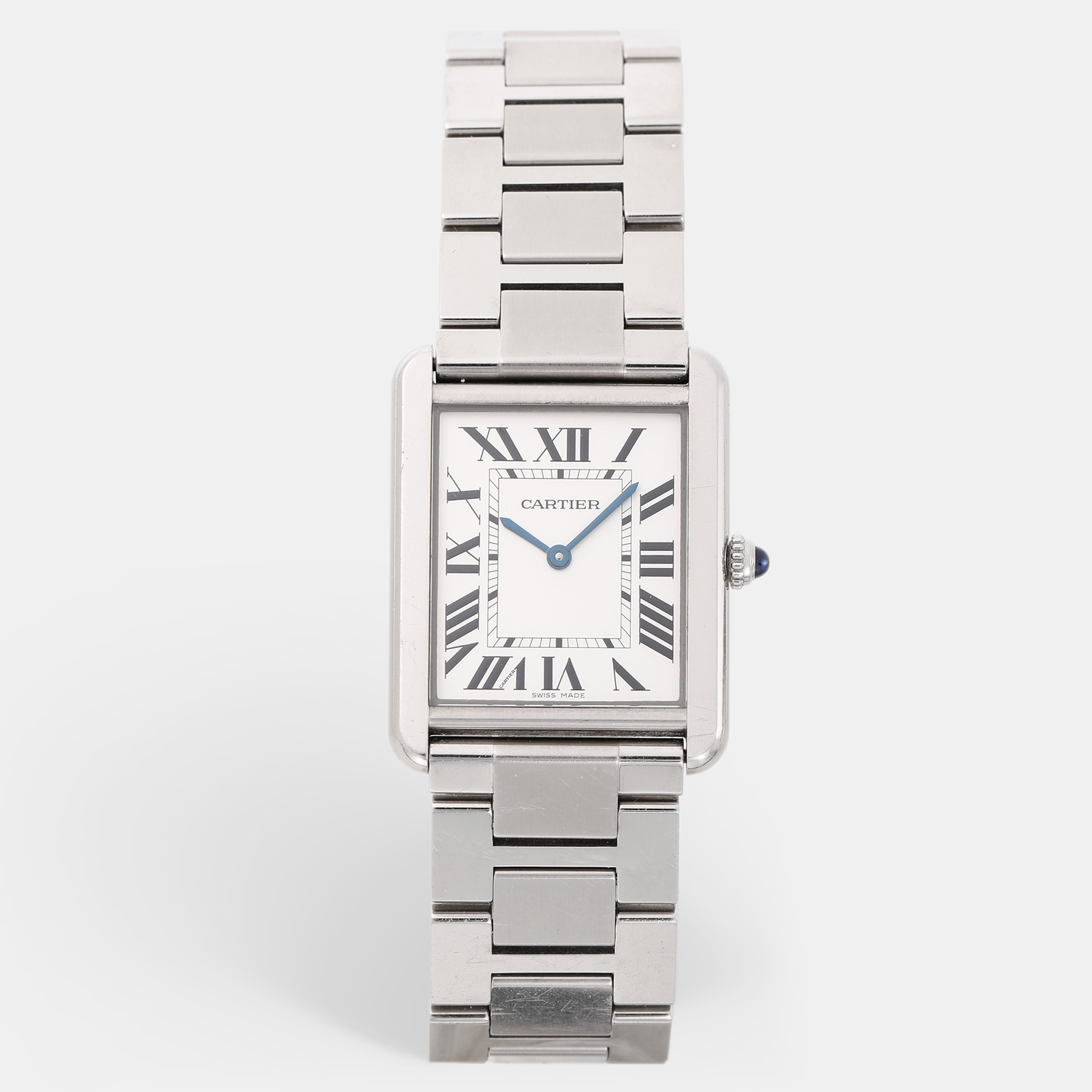 

Cartier Silver Stainless Steel Tank Solo W5200014 Unisex Wristwatch