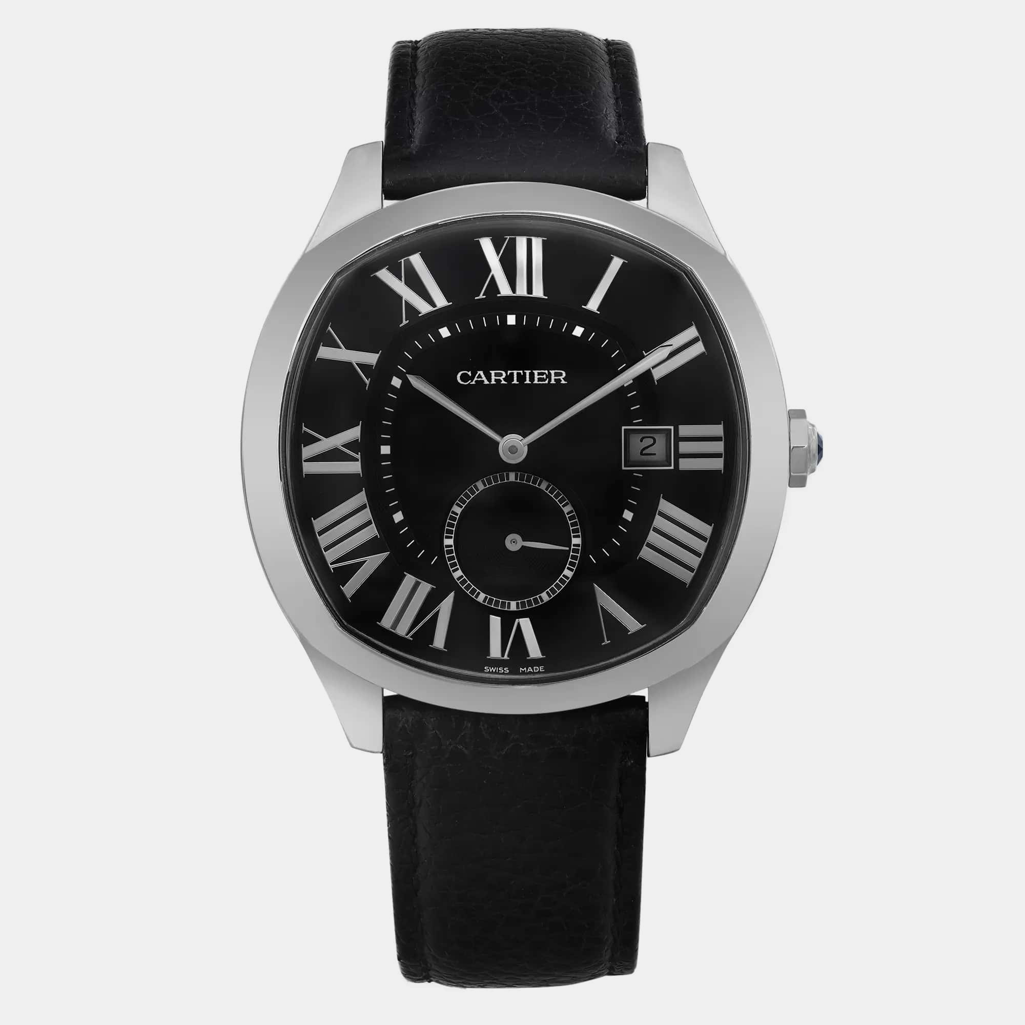 

Cartier Black Stainless Steel Drive De Cartier Automatic Men's Wristwatch 41 mm