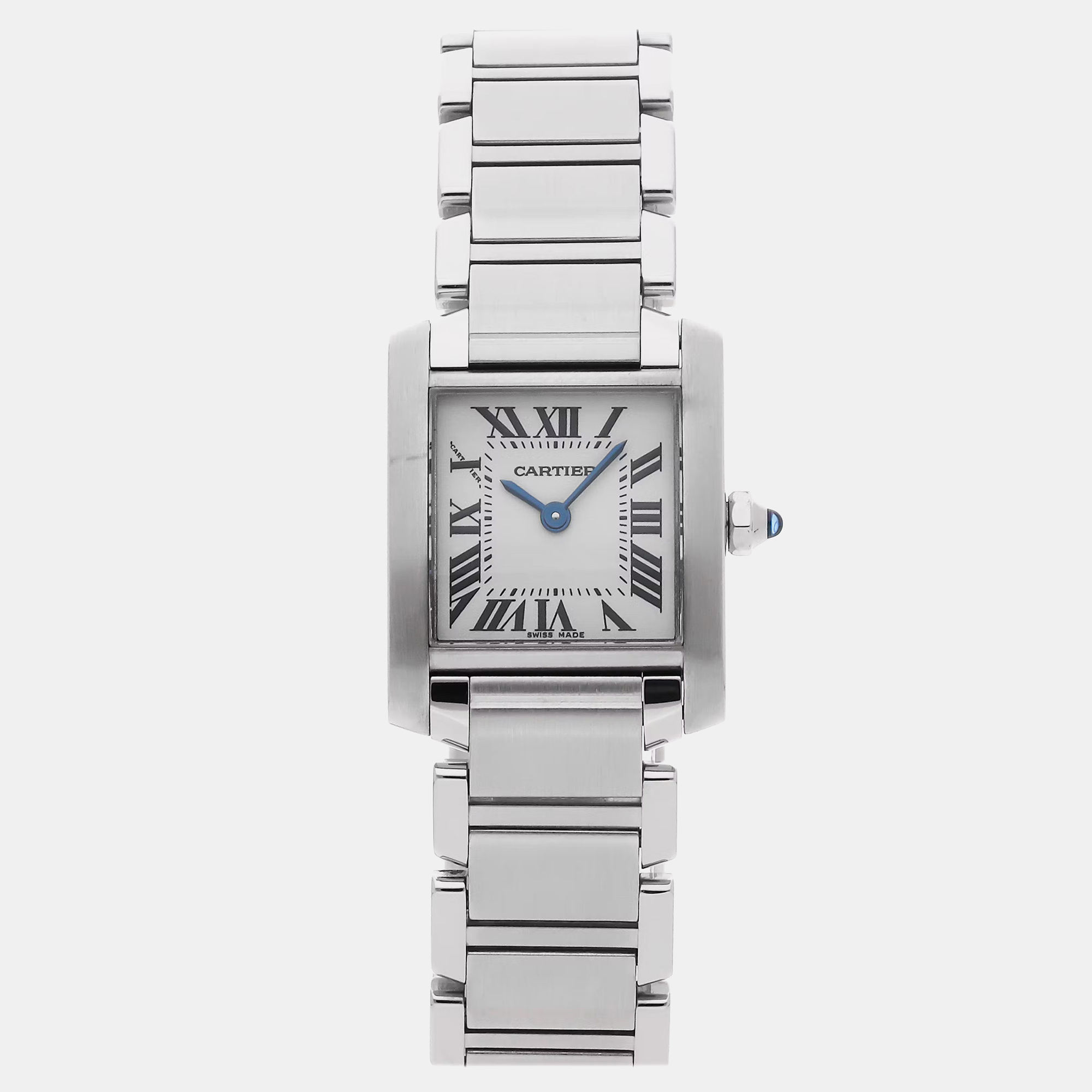 

Pre-Owned Cartier Tank Francaise Small Model W51008Q3, White