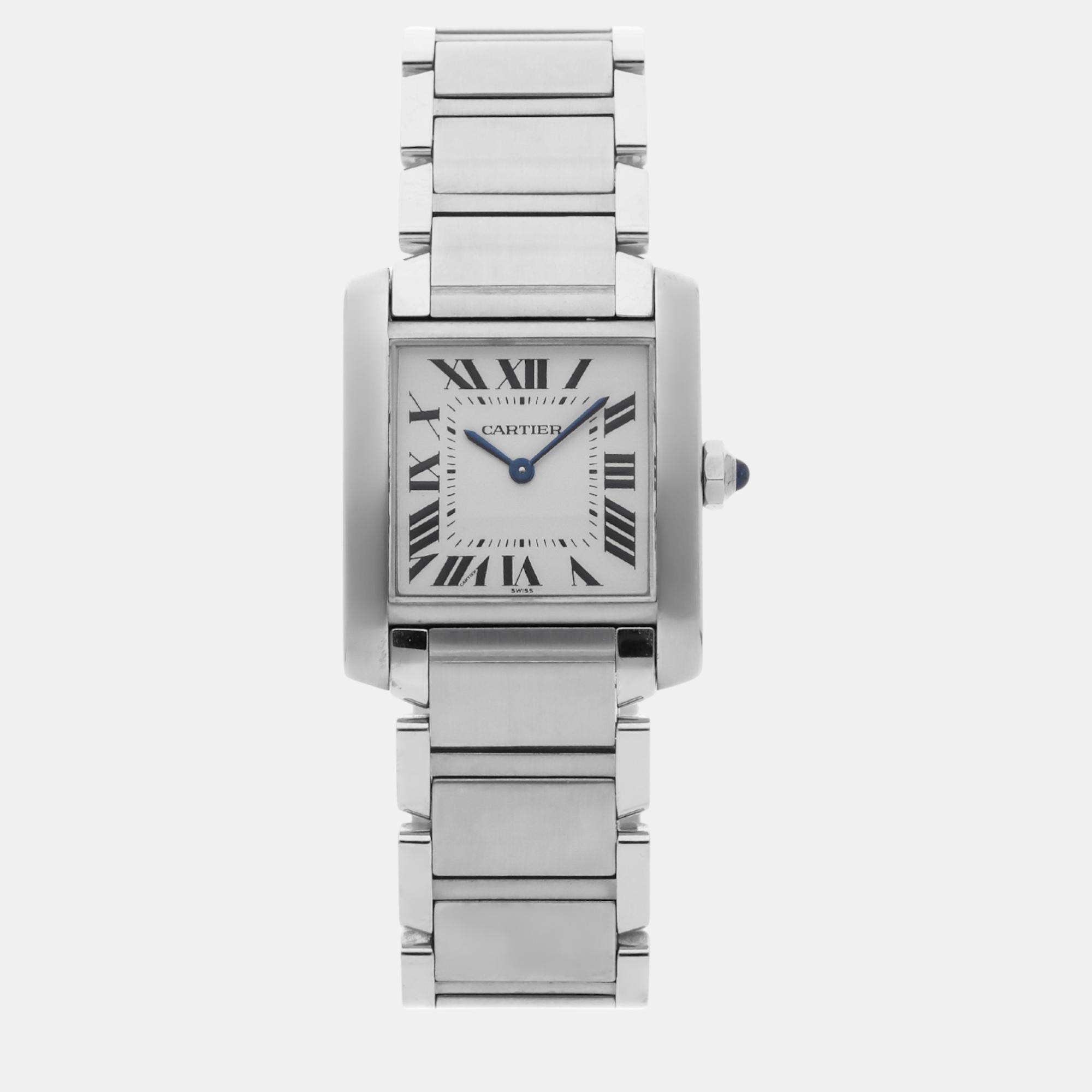 

Pre-Owned Cartier Tank Francaise W51003Q3, White