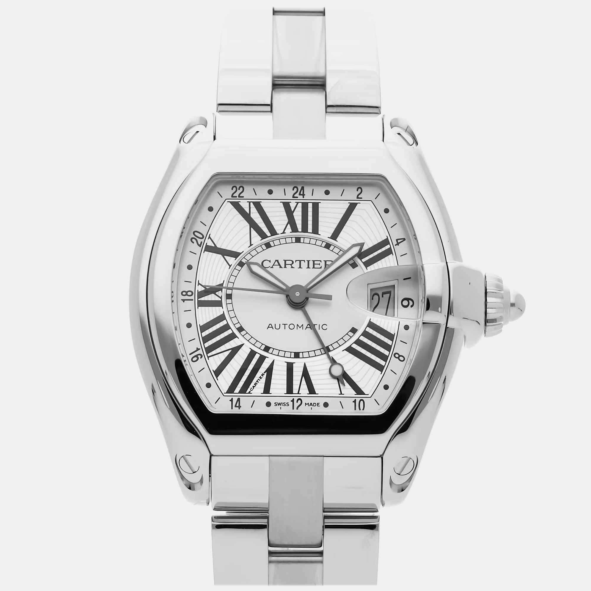 

Pre-Owned Cartier Roadster GMT XL W62032X6, Silver