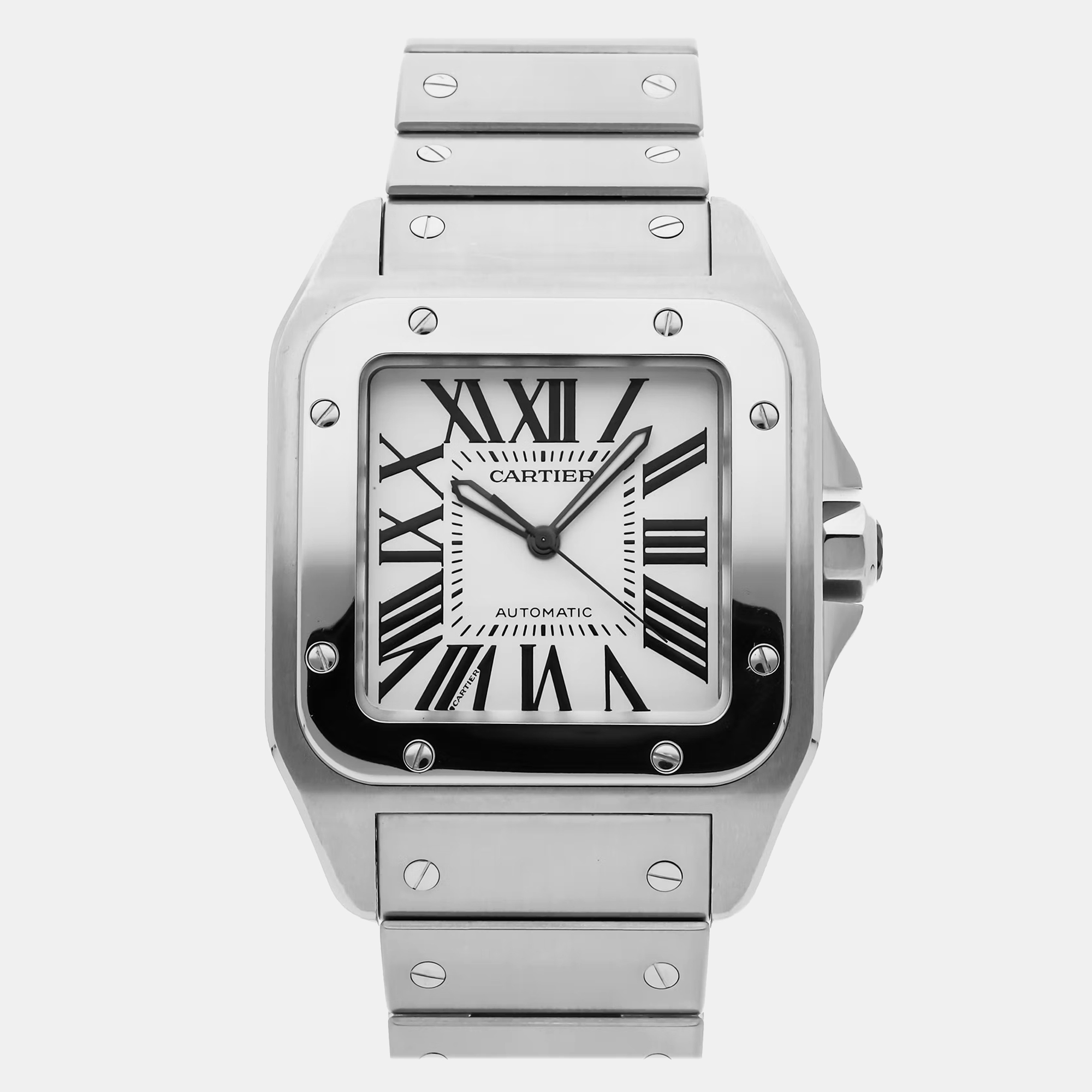 

Pre-Owned Cartier Santos 100 Large W200737G, White