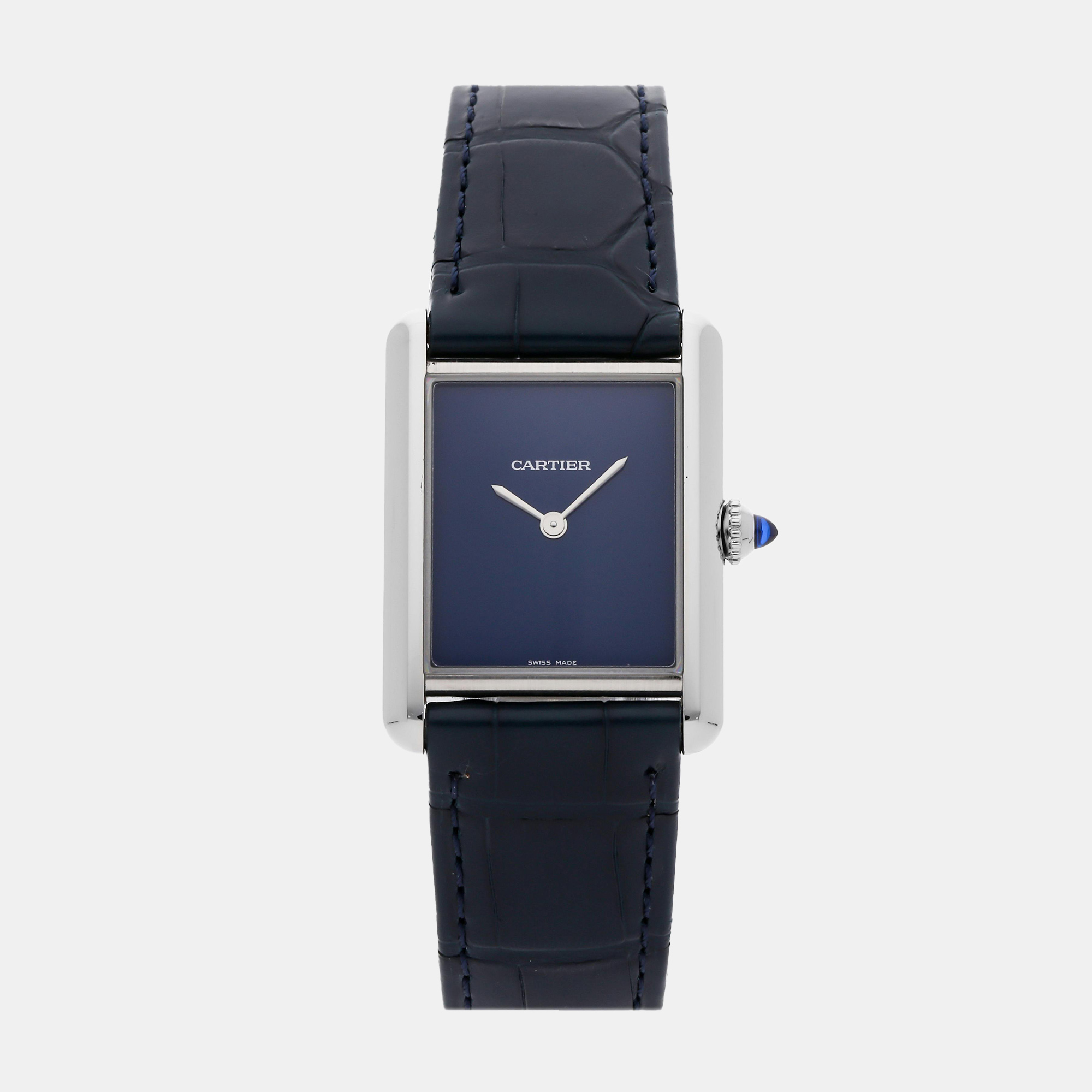 

Pre-Owned Cartier Tank Must WSTA0055 25 x 34 mm, Blue