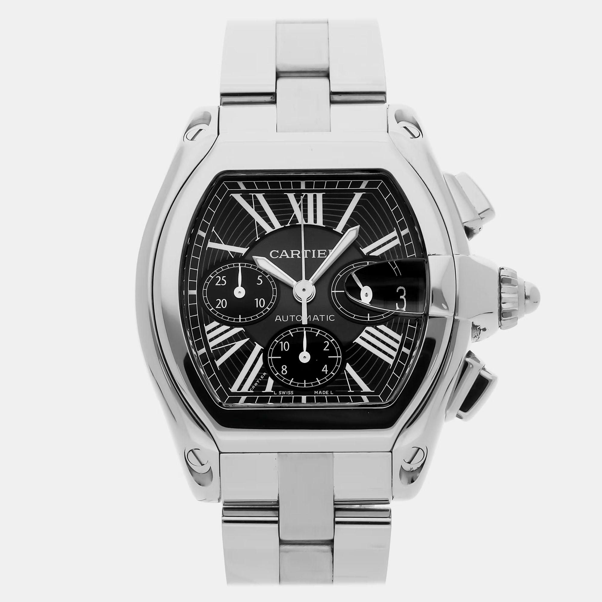 

Pre-Owned Cartier Roadster Chronograph W62020X6, Black