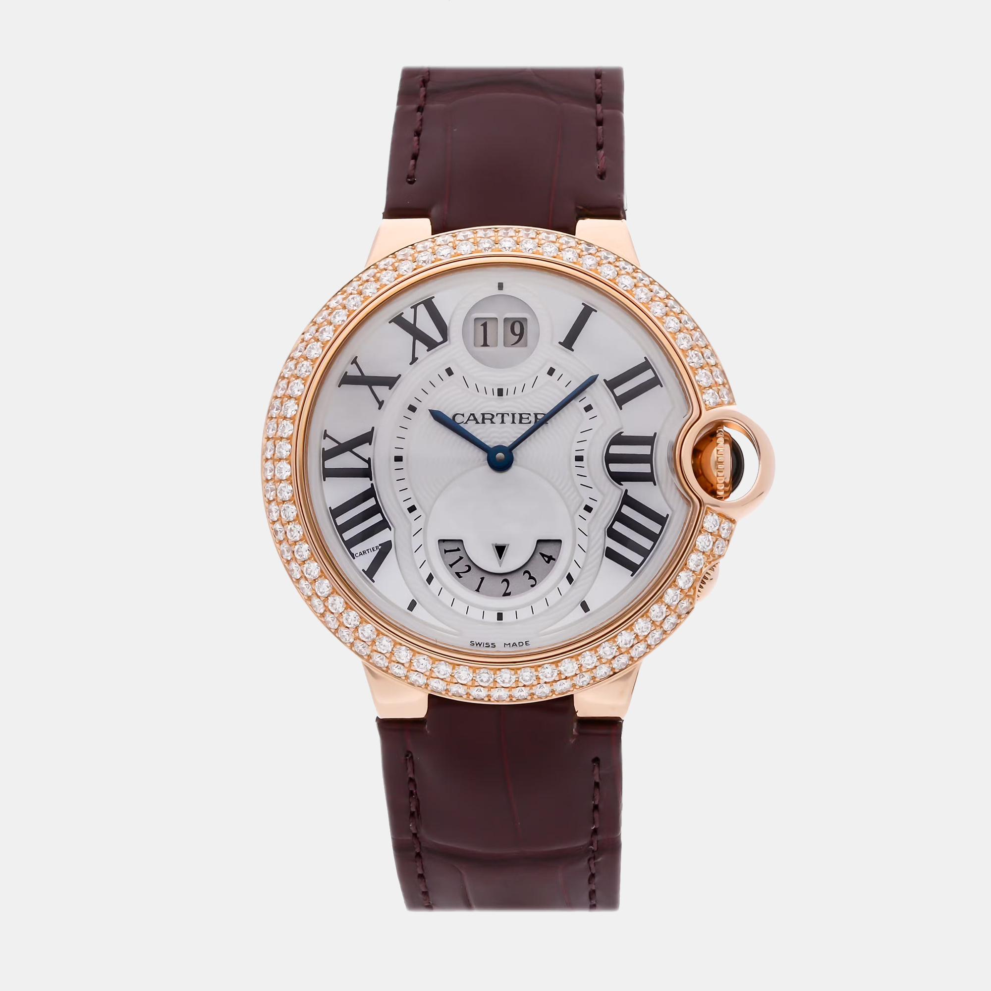 

Pre-Owned Cartier Ballon Bleu Dual Time WE902018, White