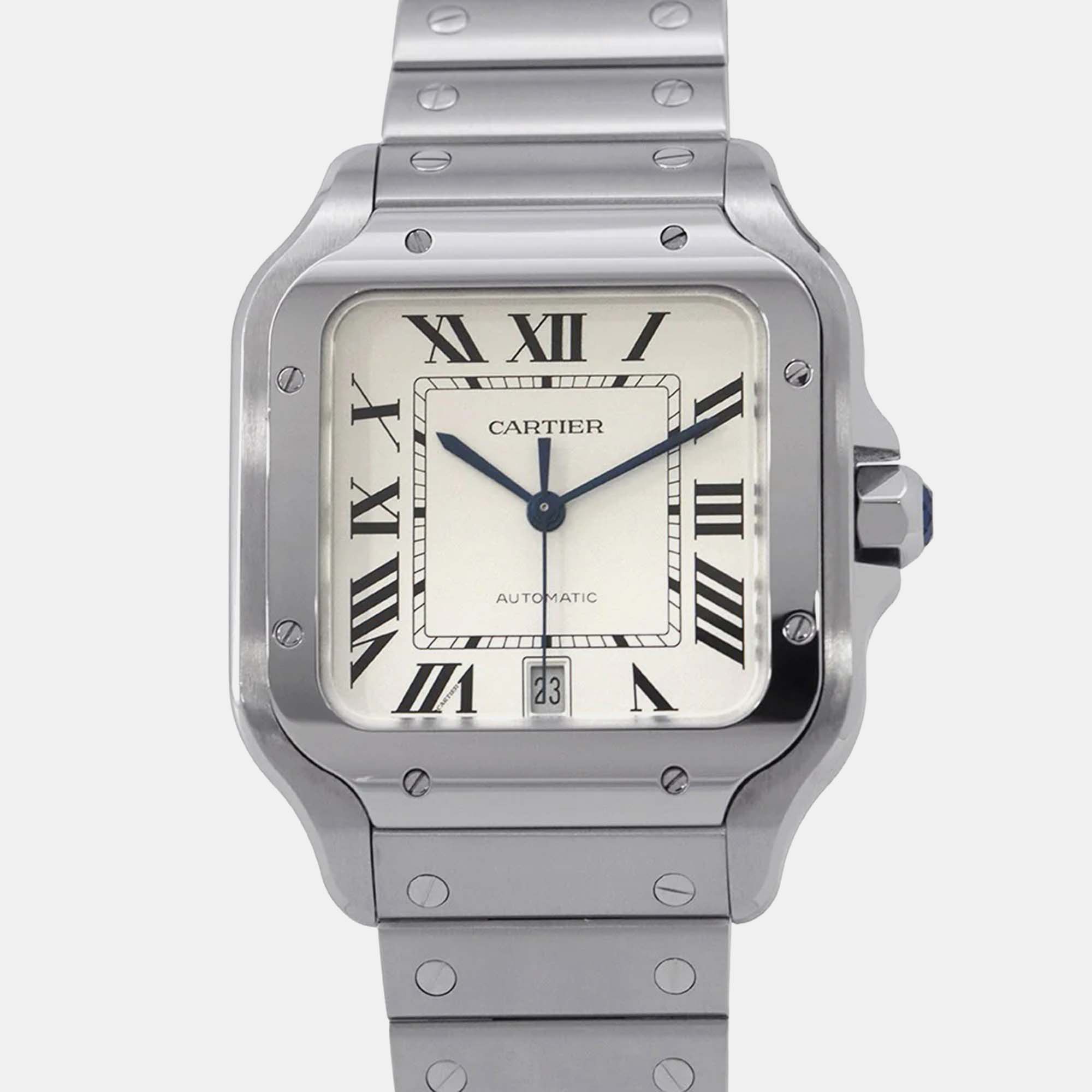 

Cartier Santos de Cartier WSSA0018 Automatic Silver Stainless Steel Men's Wristwatch 39 mm