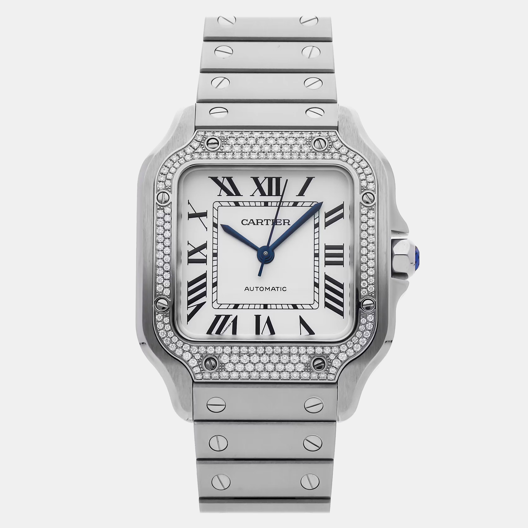 

Pre-Owned Cartier Santos W4SA0005, Silver