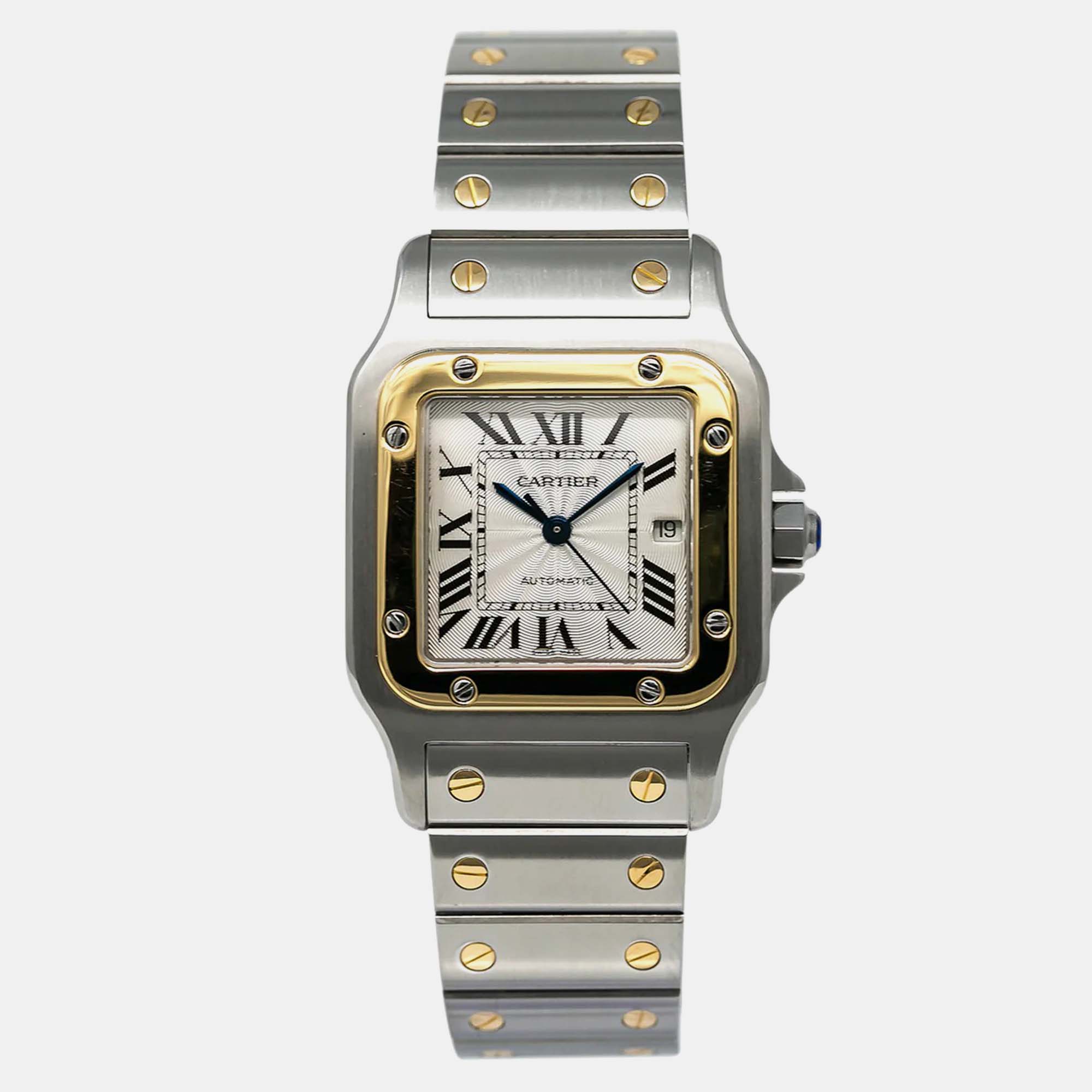 

Cartier Santos Galbee W20058C4 Automatic Silver 18K Yellow Gold Stainless Steel Men's Wristwatch