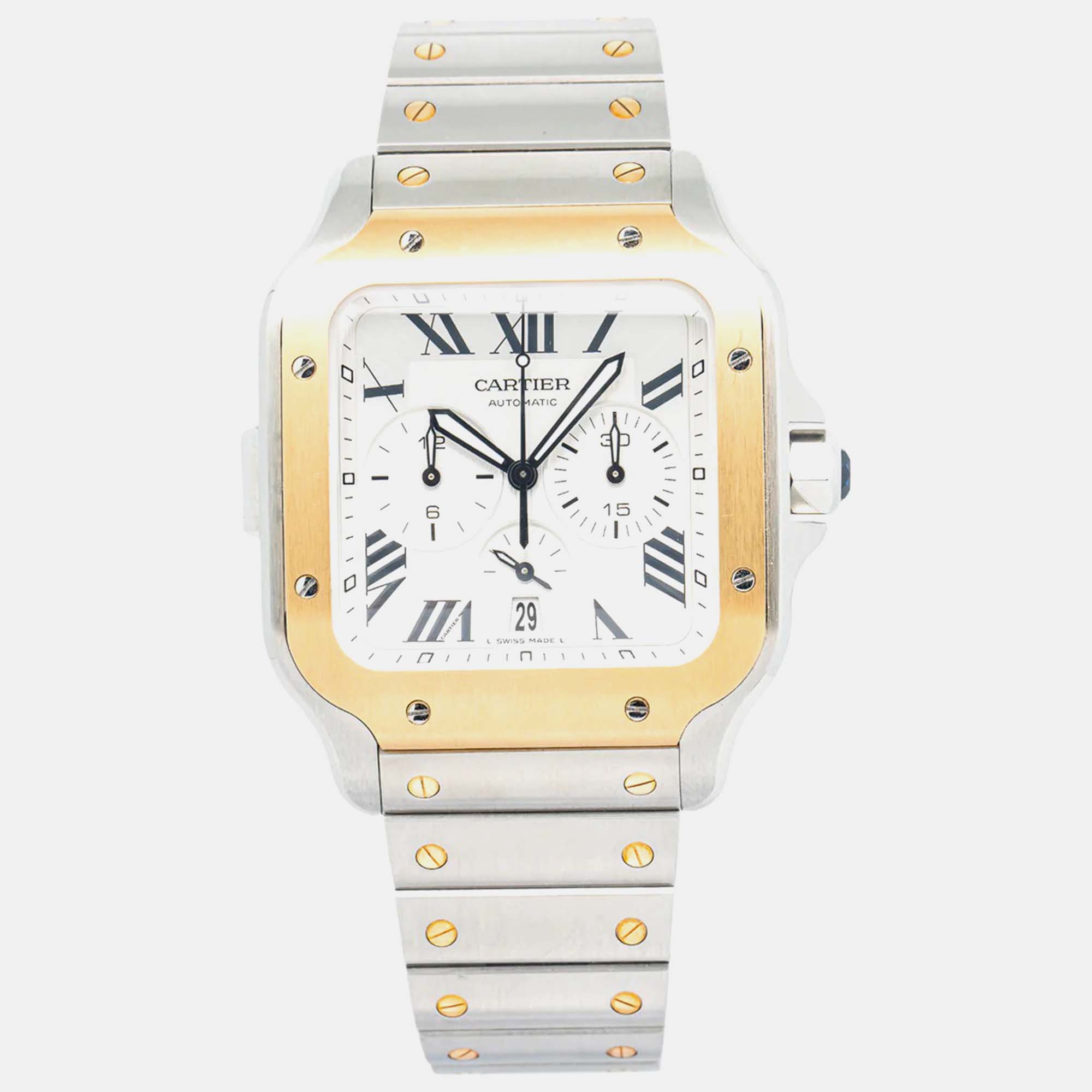 

Cartier Santos W2SA0008 Automatic White 18K Yellow Gold Stainless Steel 45 mm