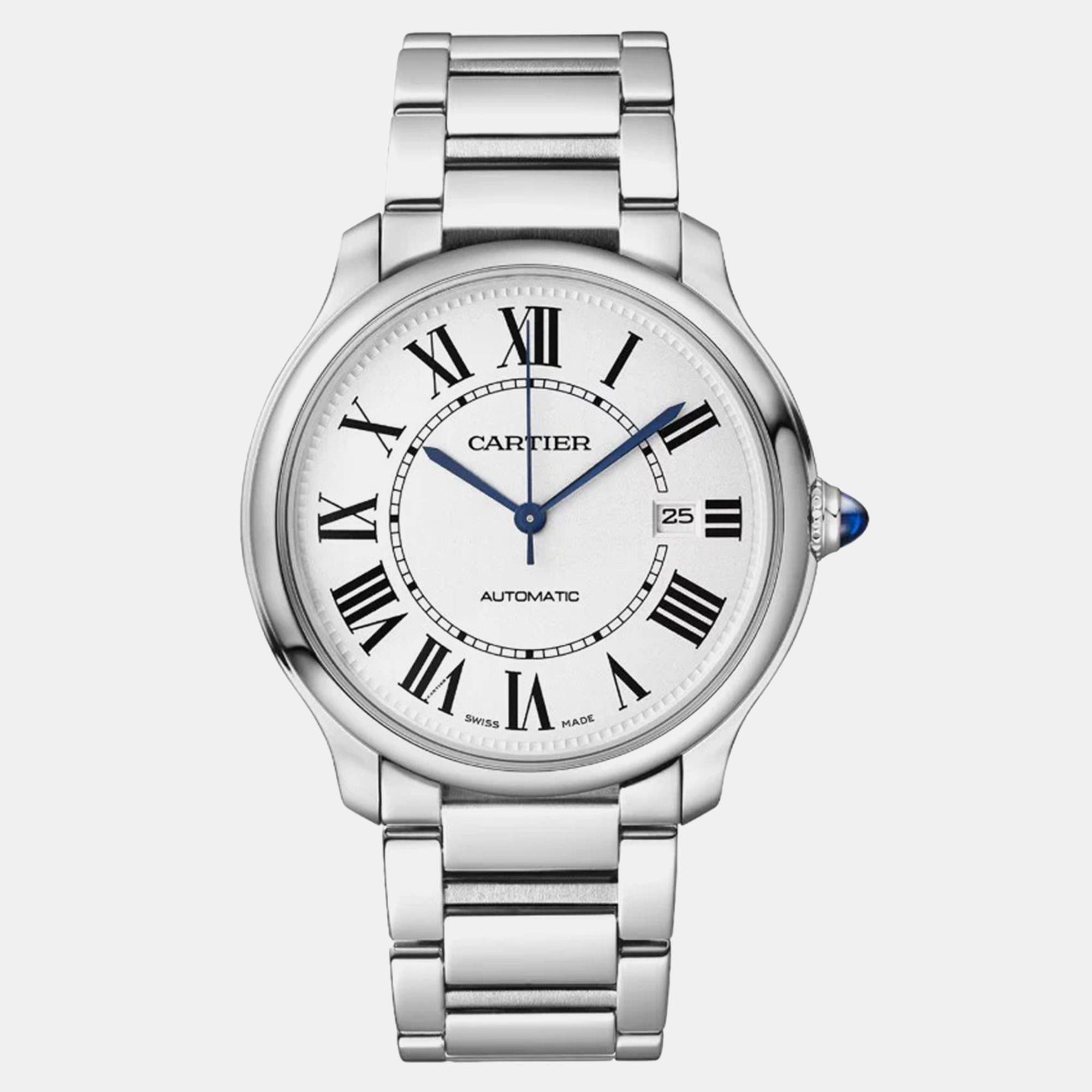 

Cartier Ronde Must De WSRN0035 Automatic White Stainless Steel Men's Wristwatch