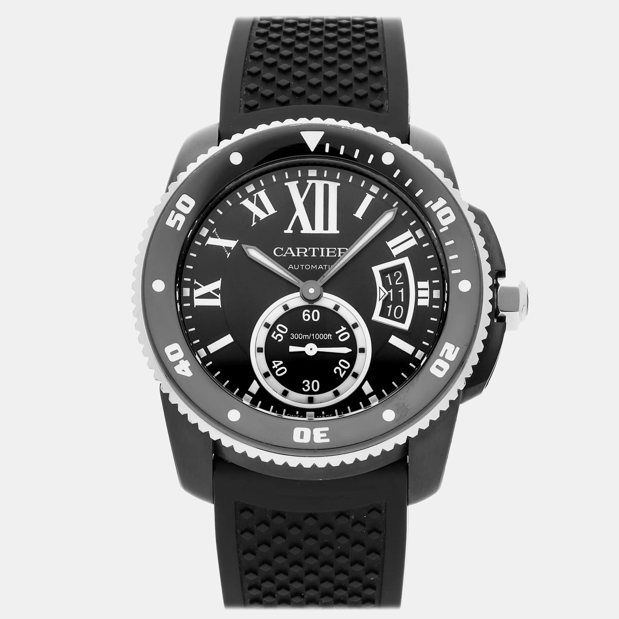 Pre-Owned Cartier Calibre de Cartier Carbon Diver WSCA0006