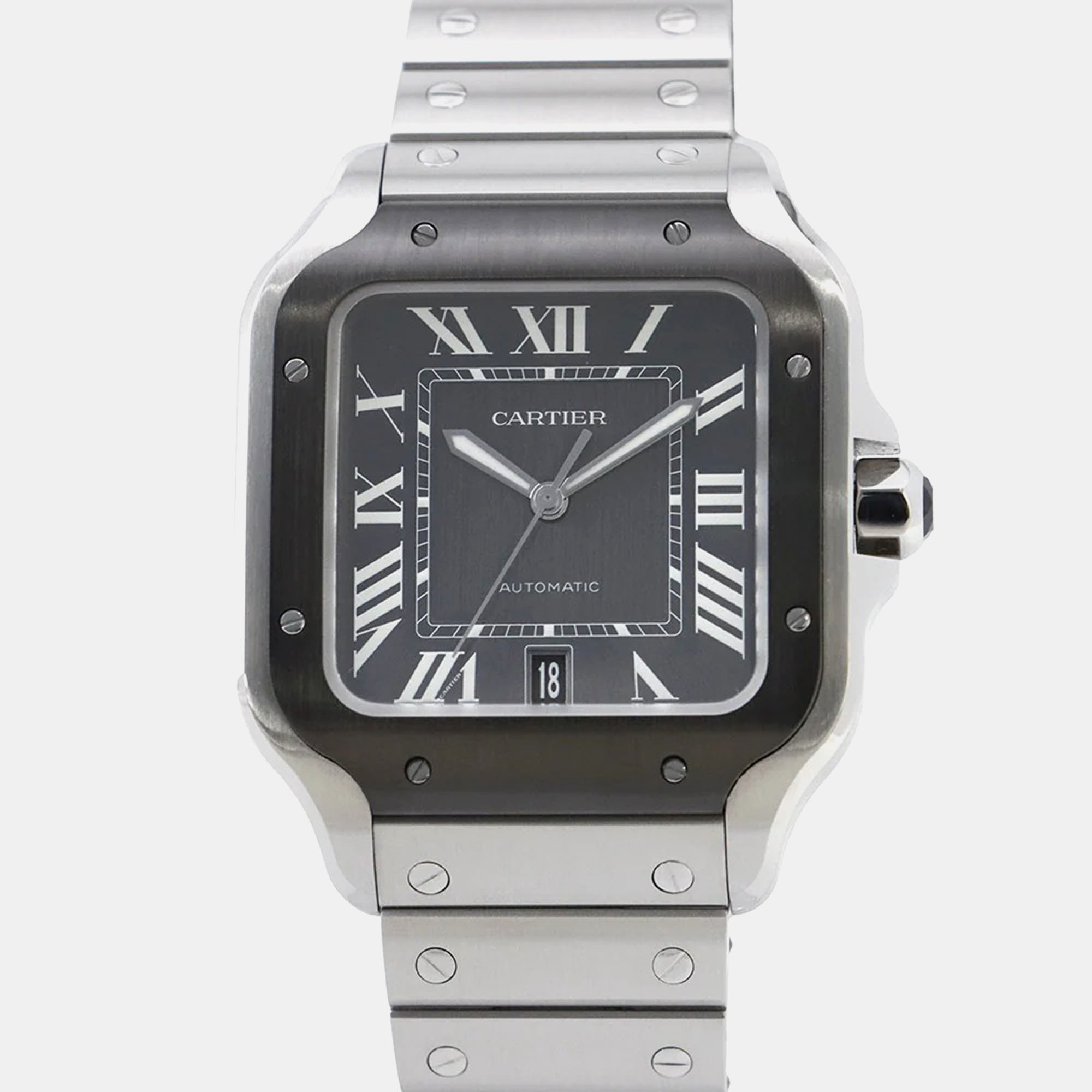 

Cartier Santos de Cartier WSSA0037 Automatic Grey Stainless Steel Men's Wristwatch