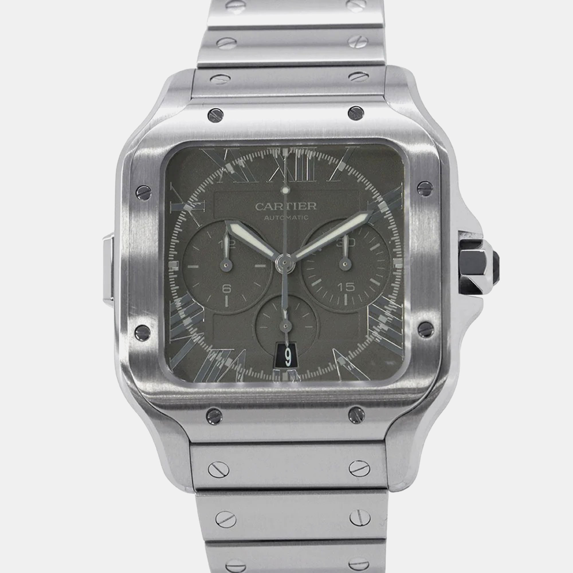 Cartier Santos de Cartier WSSA0078 Automatic Grey Stainless Steel Men’s Wristwatch 43 mm