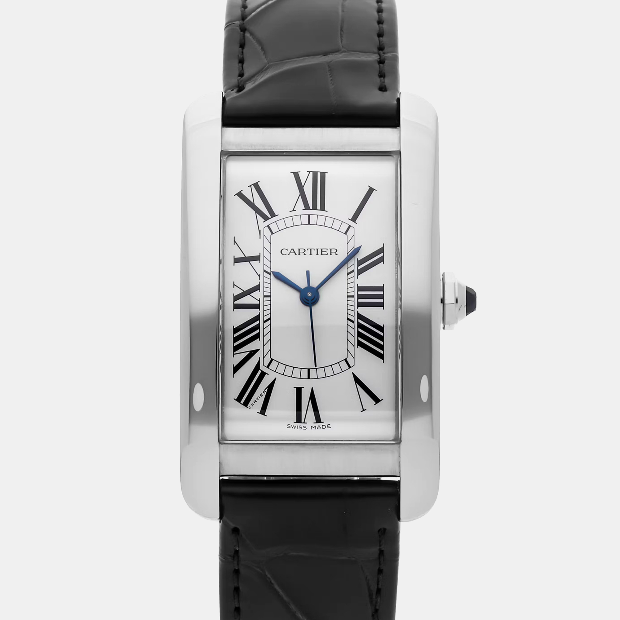 

Pre-Owned Cartier Tank Américaine Large Automatic Silver Stainless Steel Men's Wristwatch