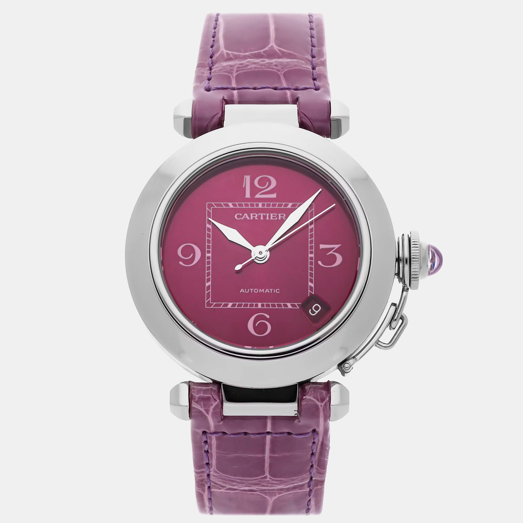 

Pre-Owned Cartier Pasha W3108299 Automatic Pink Stainless Steel Men's Wristwatch