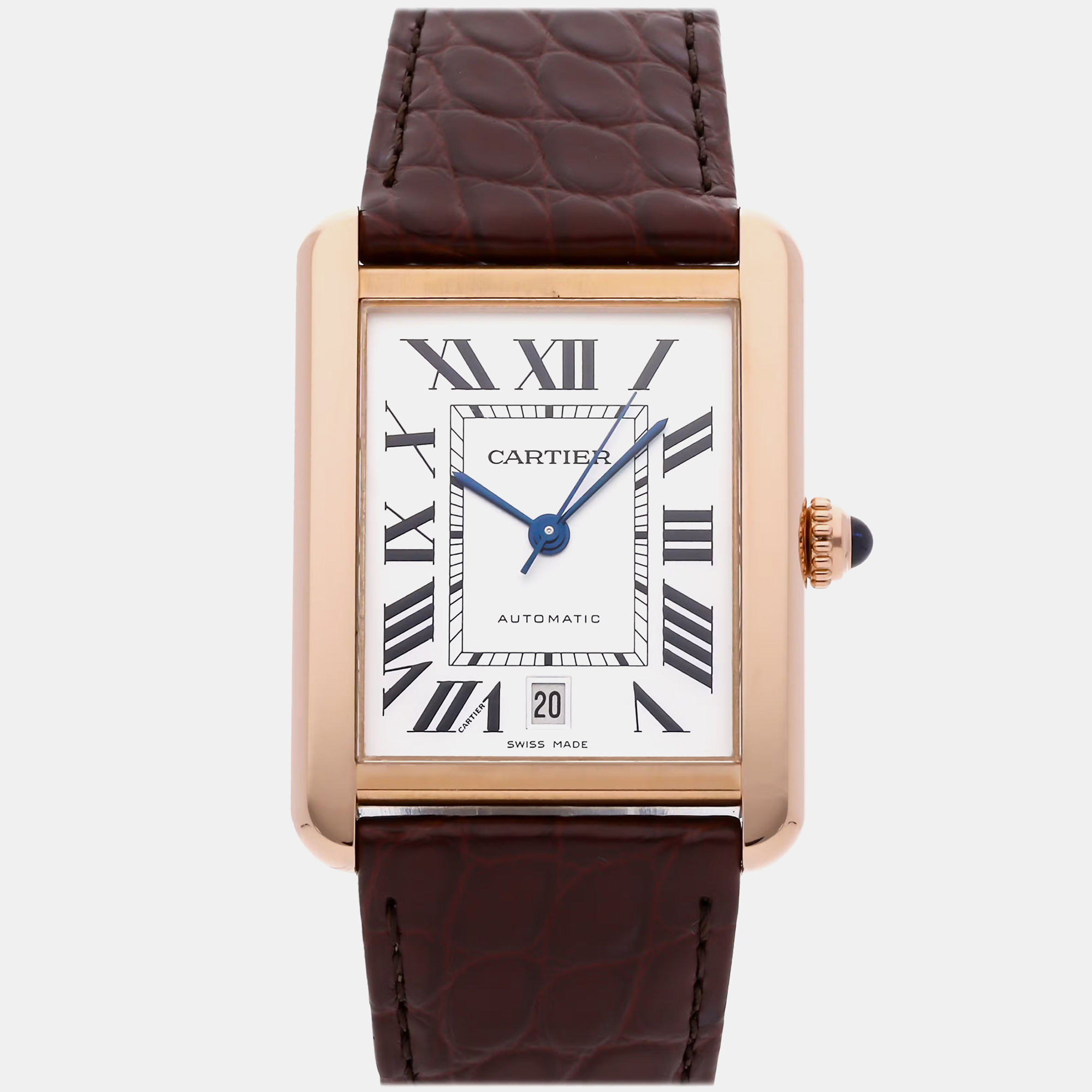 

Pre-Owned Cartier Tank Solo  W5200026 Automatic Silver 18k Rose Gold Stainless Steel Men's Wristwatch 31 mm