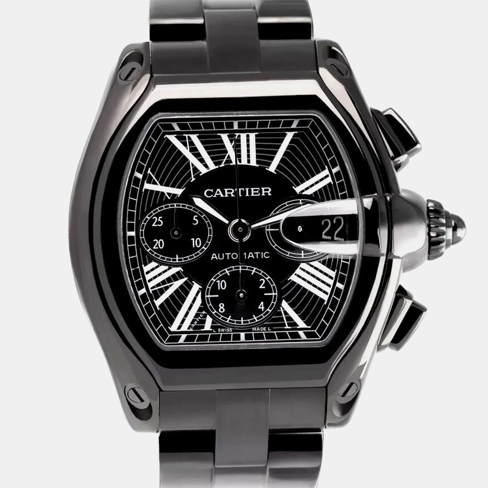 

Cartier Roadster W62020X6 Automatic Black Stainless Steel Men's Wristwatch 48 mm