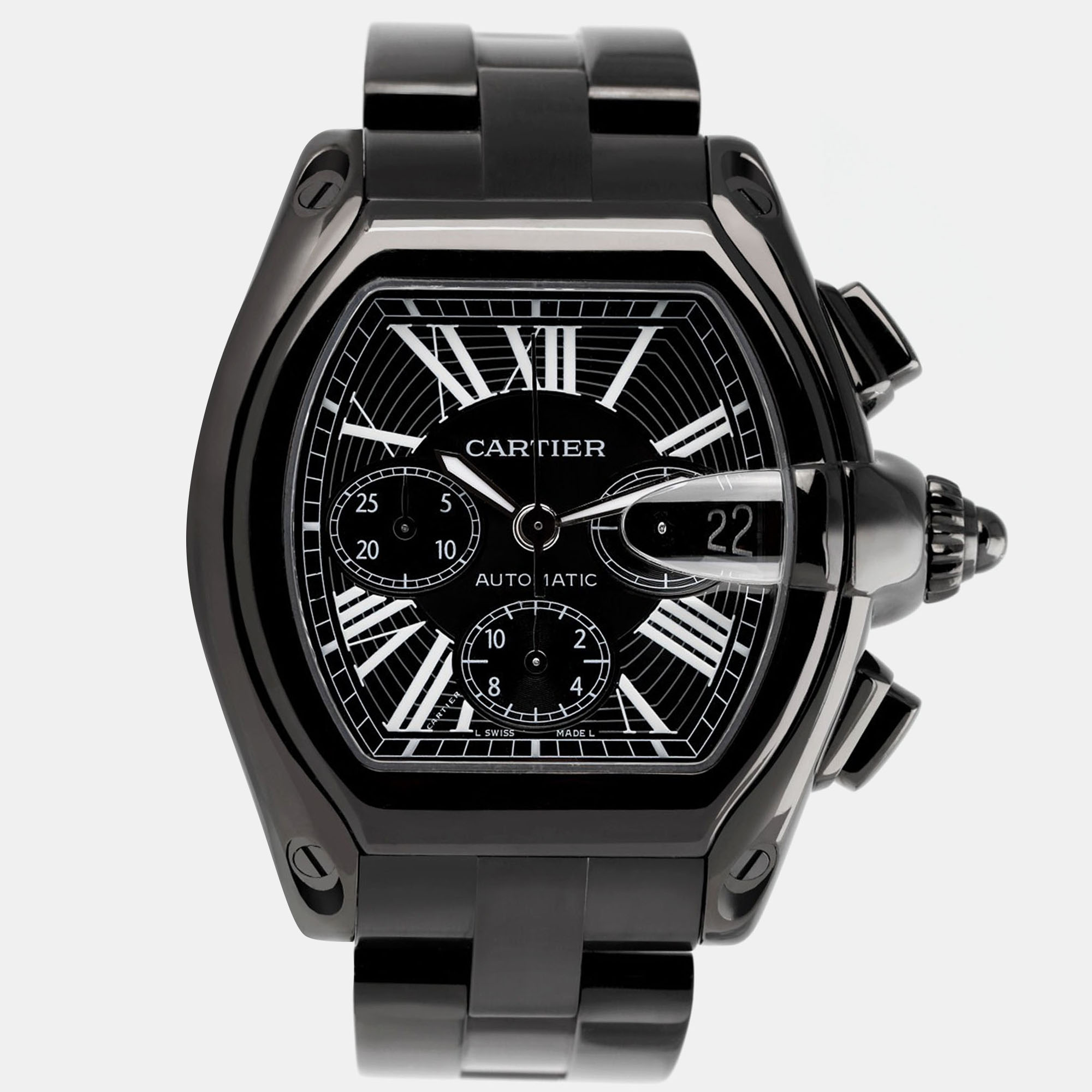 

Cartier Roadster W62020X6 Automatic Black Stainless Steel Men's Wristwatch 48 mm