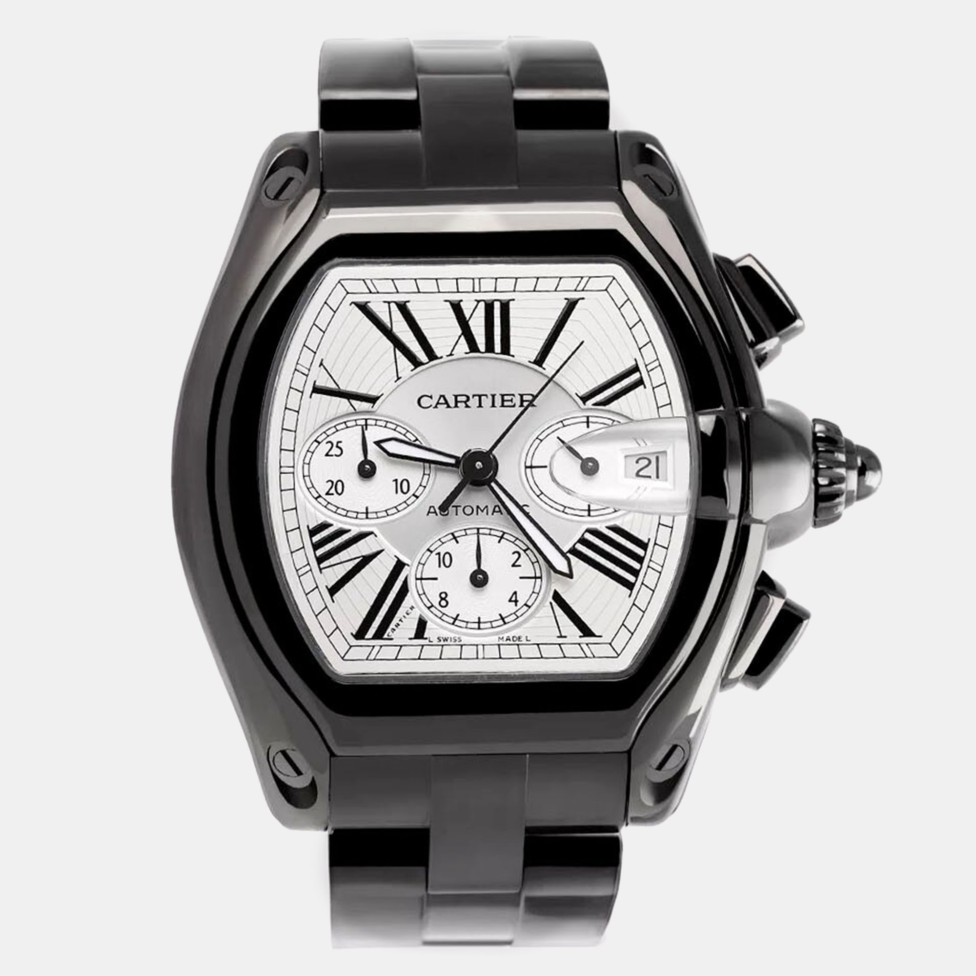 

Cartier Roadster W62020X6 Automatic Black Stainless Steel Men's Wristwatch 48 mm