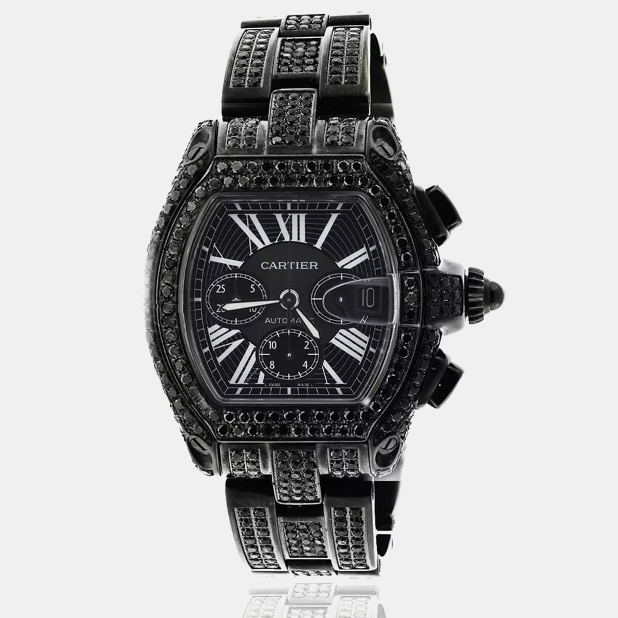 

Cartier Roadster W62020X6 Automatic Customised Black Stainless Steel Men's Wristwatch 48 mm