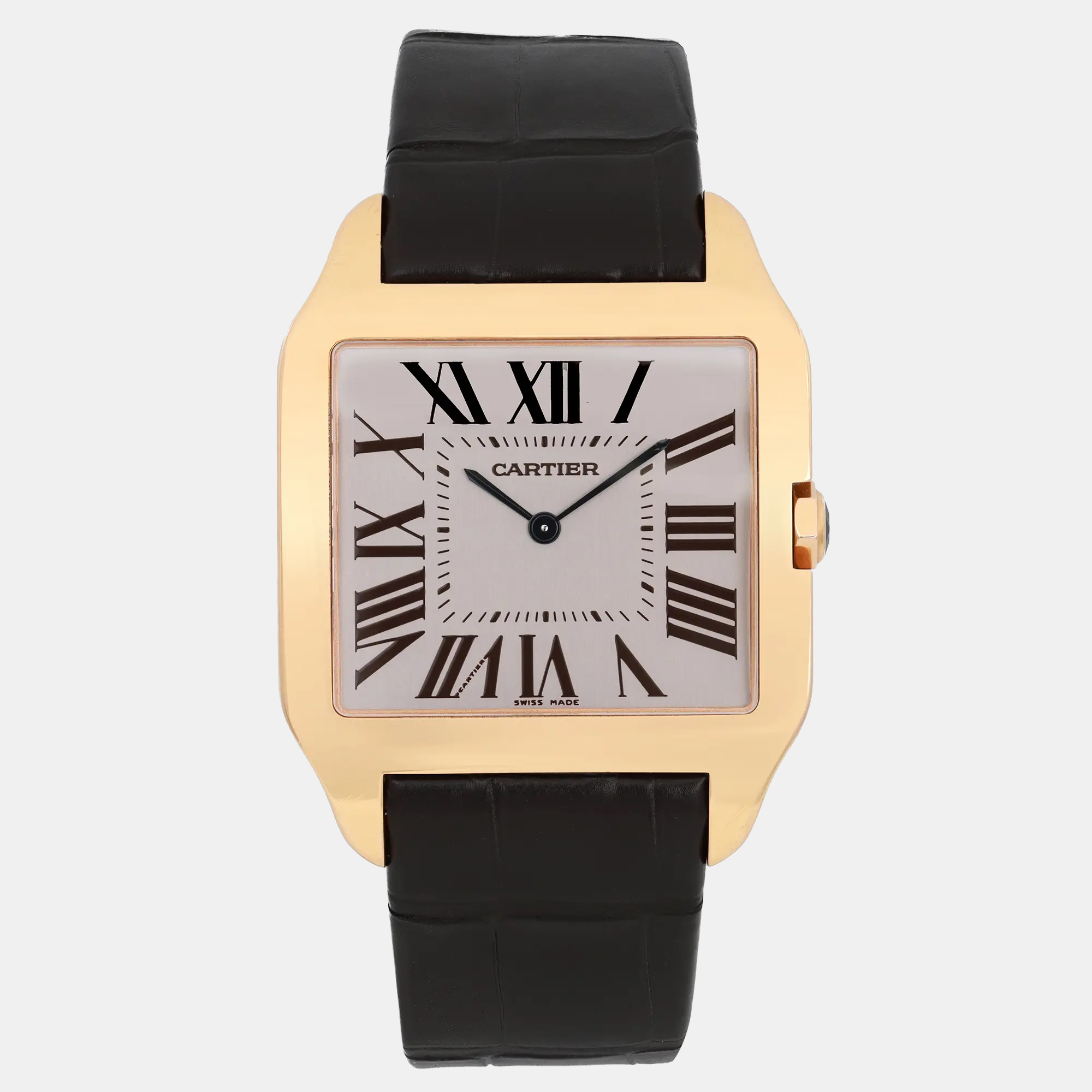 

Cartier Dumont W2006951 Manual Winding Silver Dial 18K Rose Gold Men's Wristwatch 35 mm