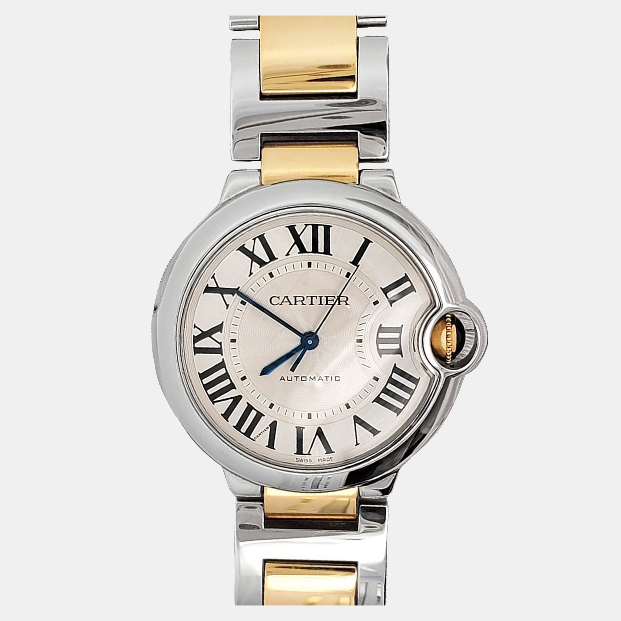 

Cartier Ballon Bleu W2BB0012 Automatic Silver 18k Yellow Gold Stainless Steel Men's Wristwatch 36 mm