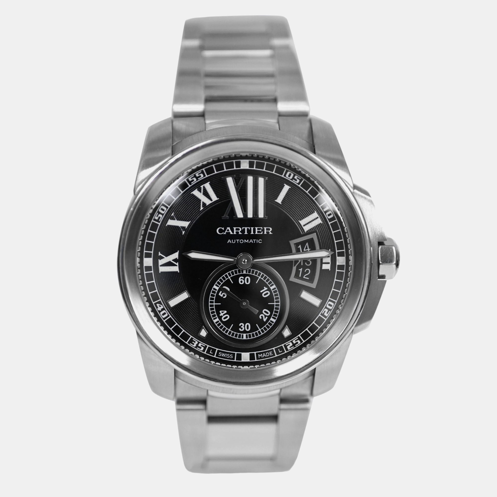 

Cartier Calibre de Cartier W7100016 Automatic Black Stainless Steel Men's Wristwatch 42 mm