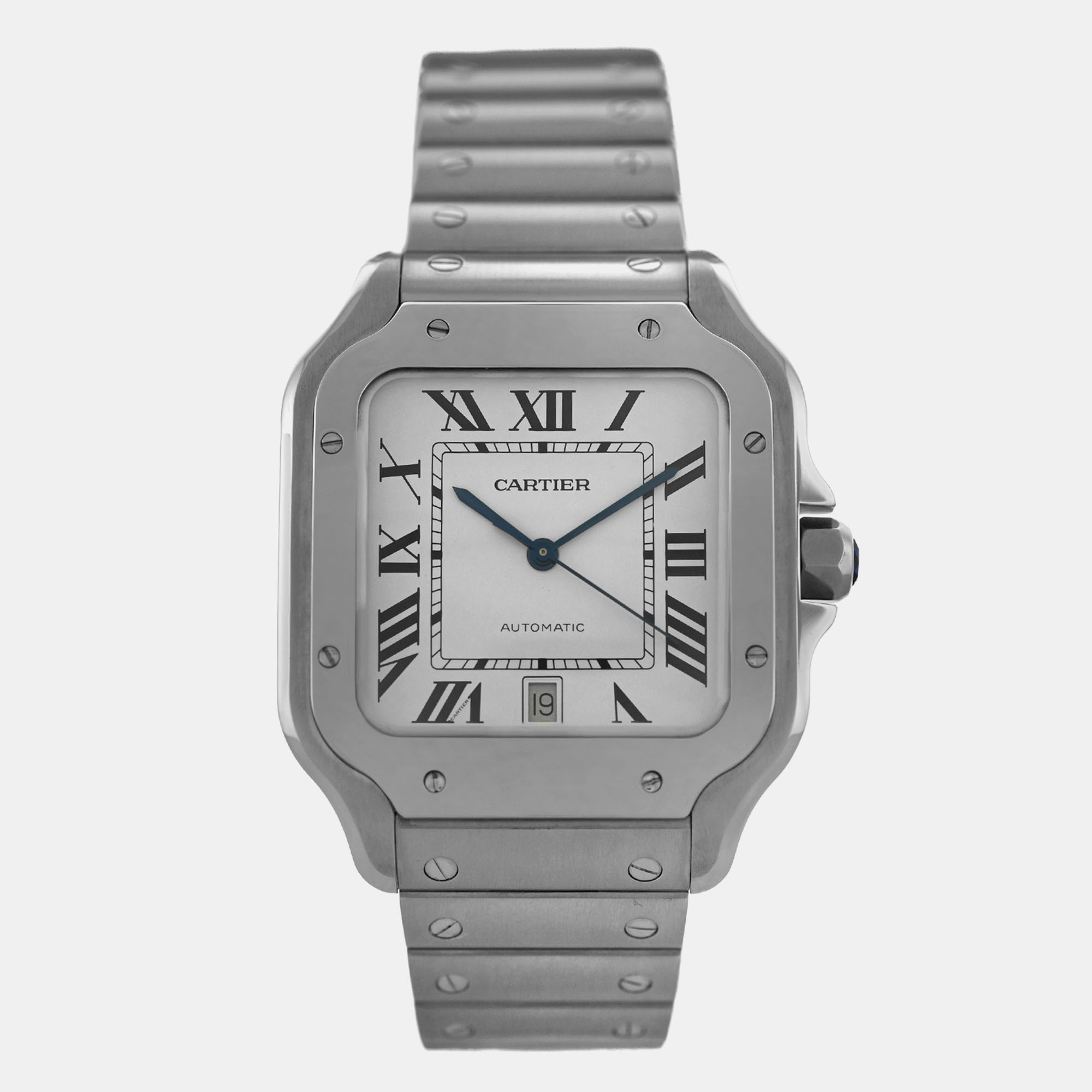 Cartier Santos WSSA0018 Automatic White Stainless Steel Men’s Wristwatch 40 mm