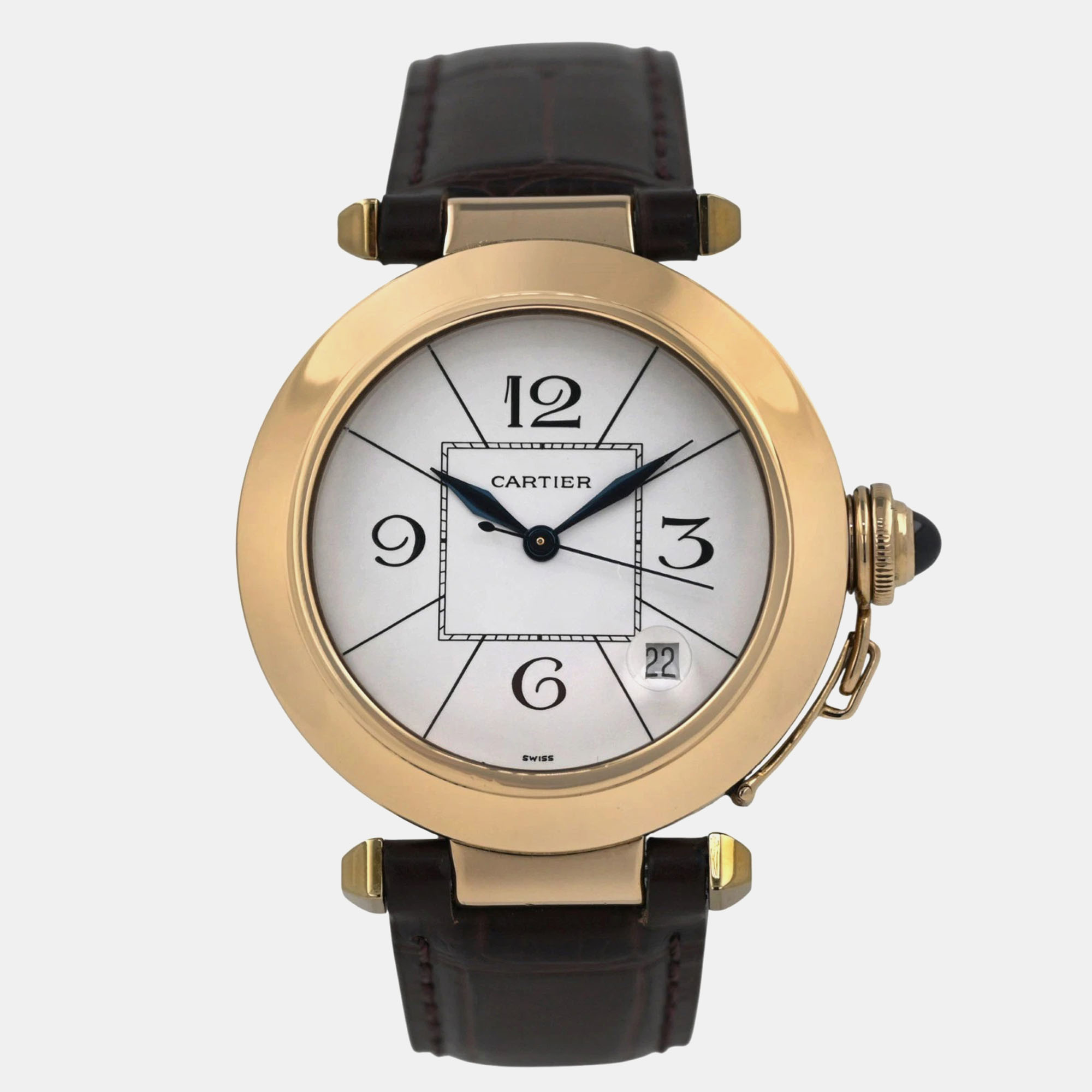 

Cartier Pasha 820901 Automatic Silver 18K Yellow Gold Men's Wristwatch 38 mm