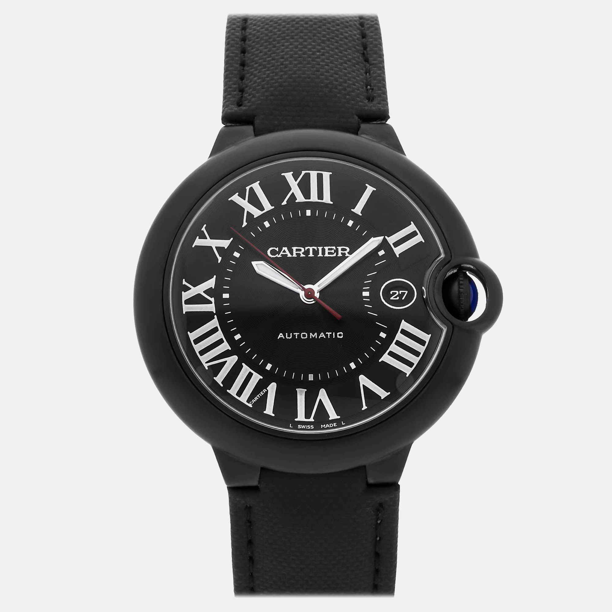 

Pre-Owned Cartier Ballon Bleu WSBB0015 Automatic Men's Watch 42 mm, Black