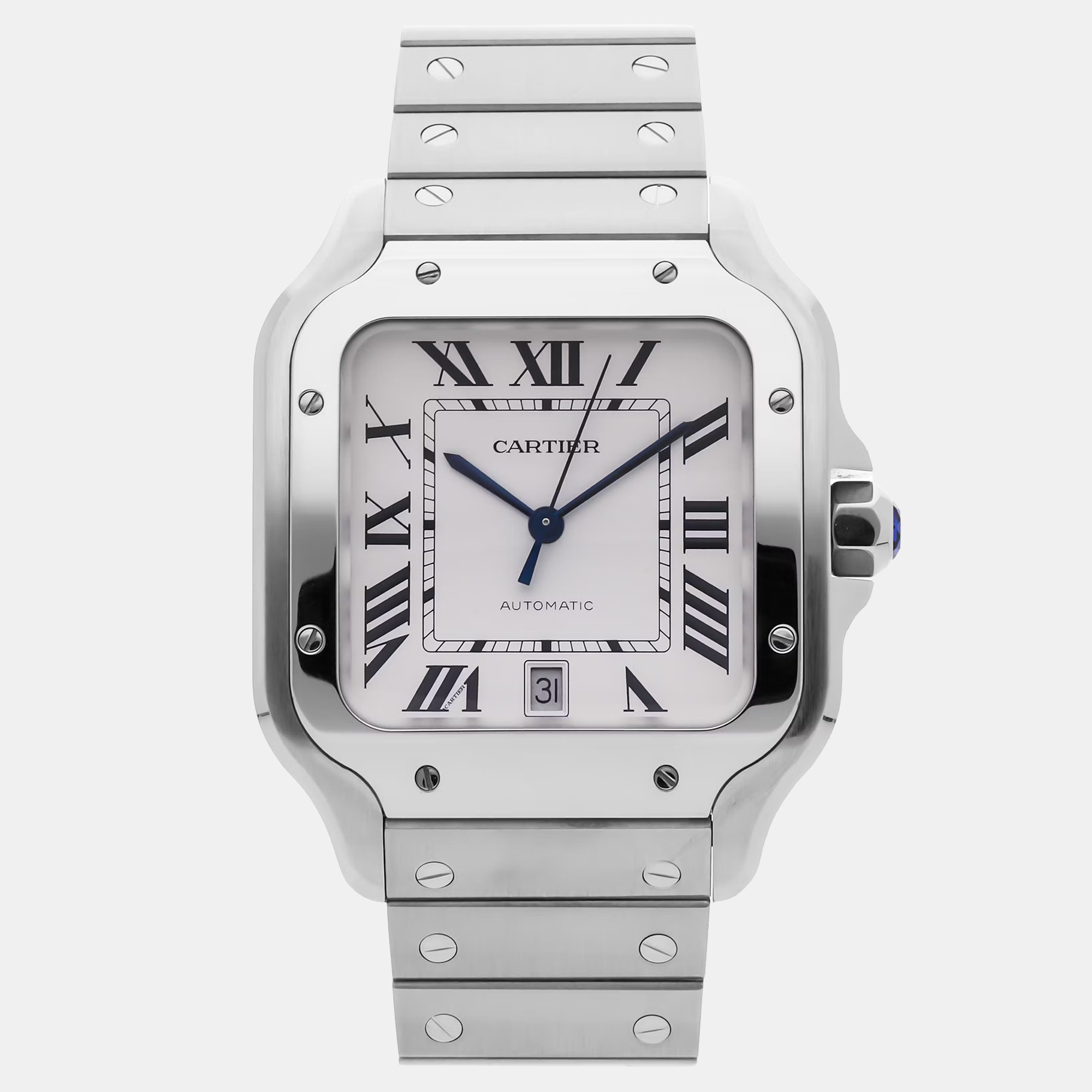 

Pre-Owned Cartier Santos Large Model WSSA0018, Silver