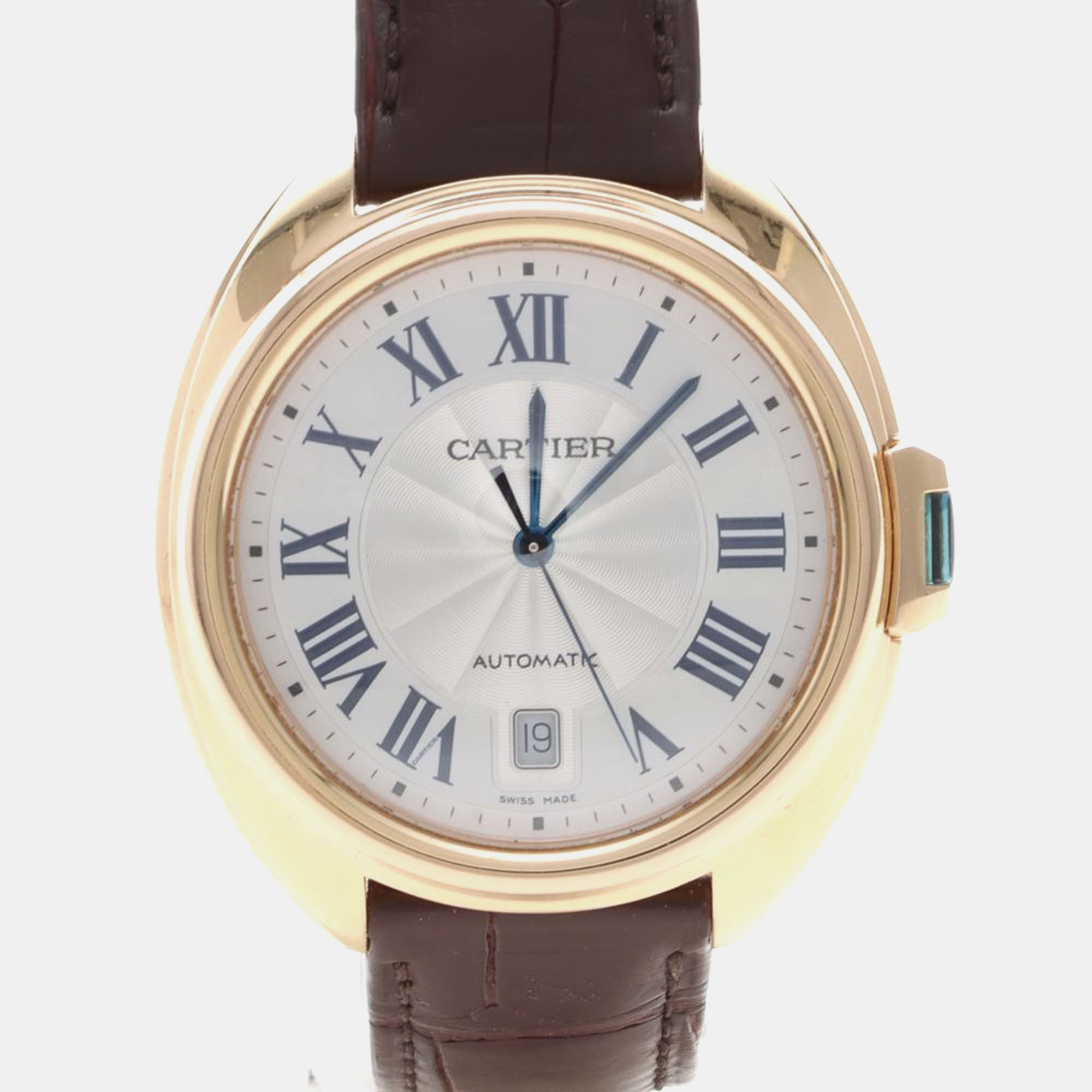 

Cartier Cle WGCL0004 Automatic Rose Gold Men's Wristwatch 40 mm, Silver