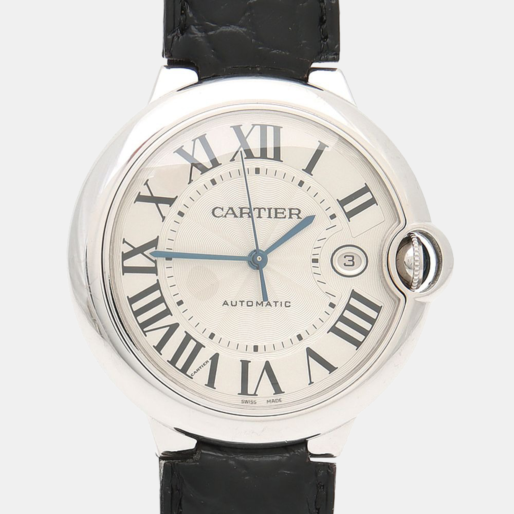 

Cartier Ballon Bleu Automatic 18k White Gold Men's Wristwatch 42 mm, Silver