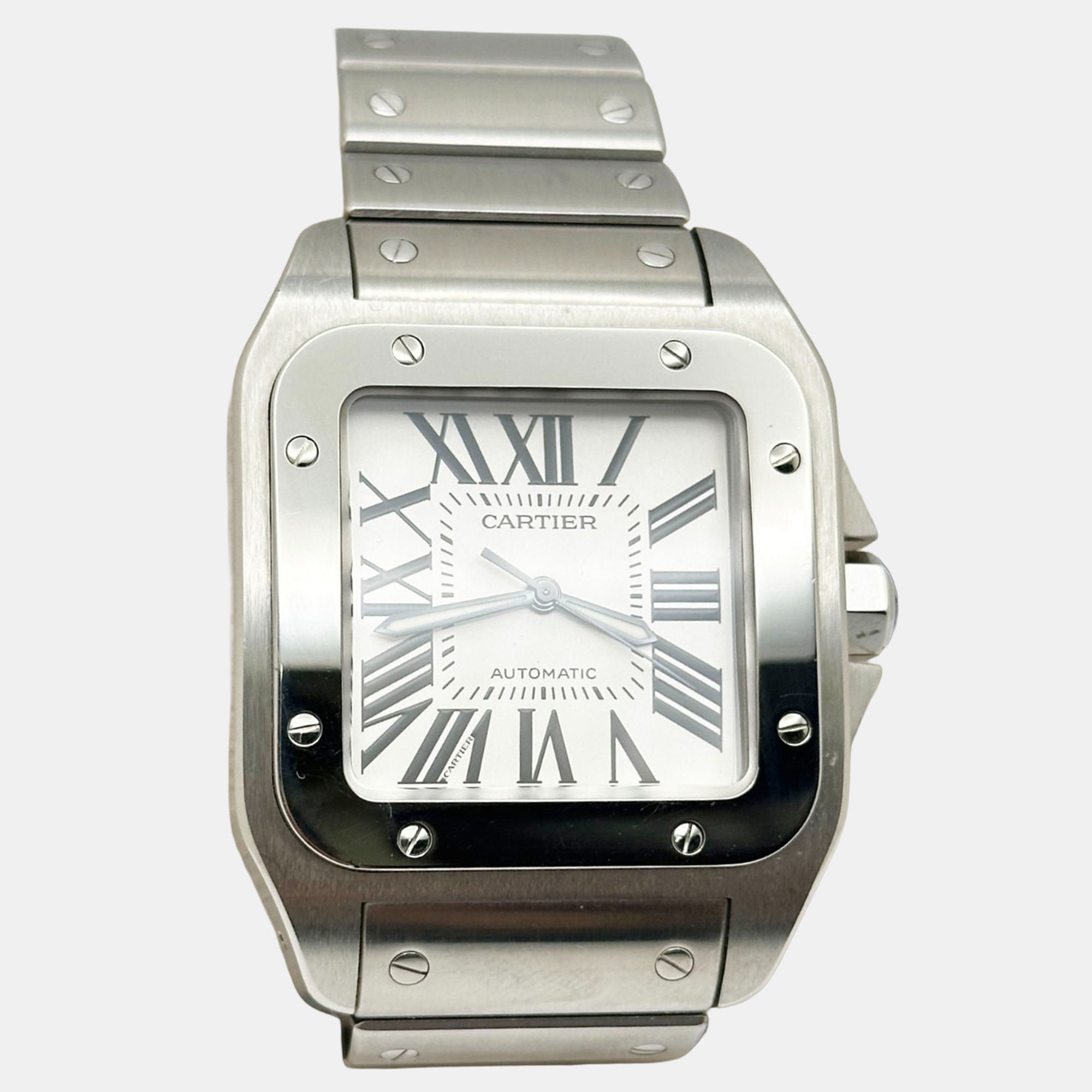 

Cartier Santos 100 XL 2656 Automatic Stainless Steel Men's Wristwatch 38 mm, Silver