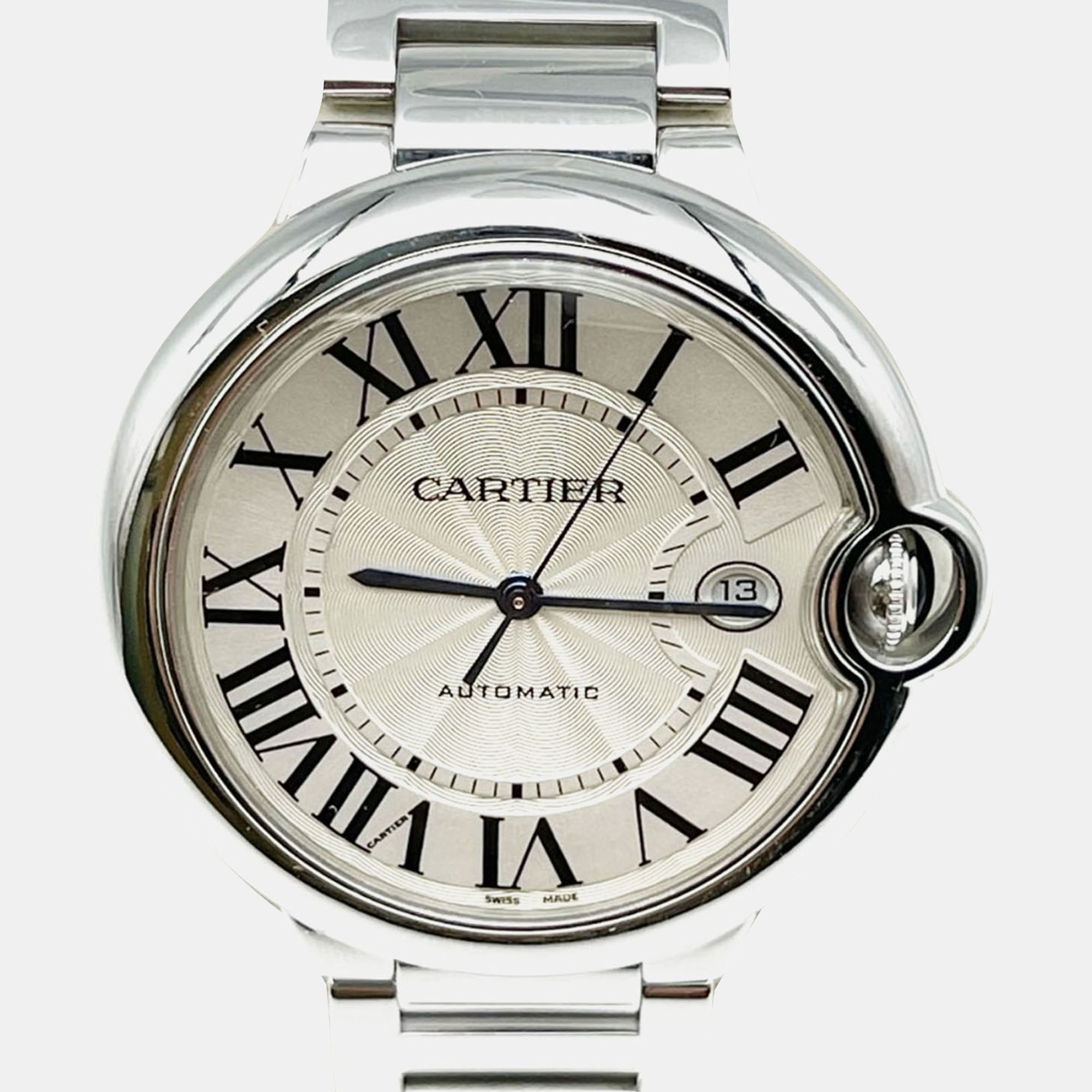 

Cartier Ballon Bleu 3000 Automatic Silver 18K White Gold Men's Wristwatch 42 mm
