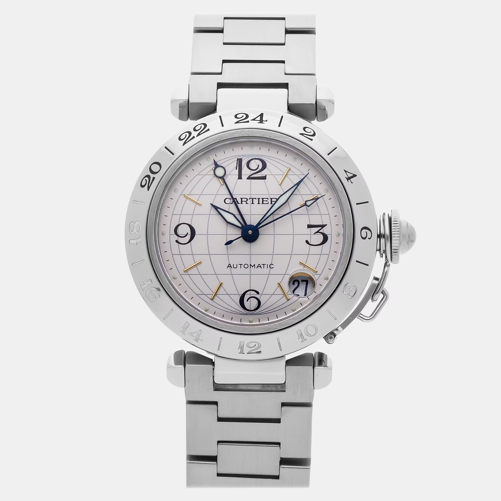 Pre-Owned Cartier Pasha C GMT W31029M7 Automatic Men’s Watch 35 mm