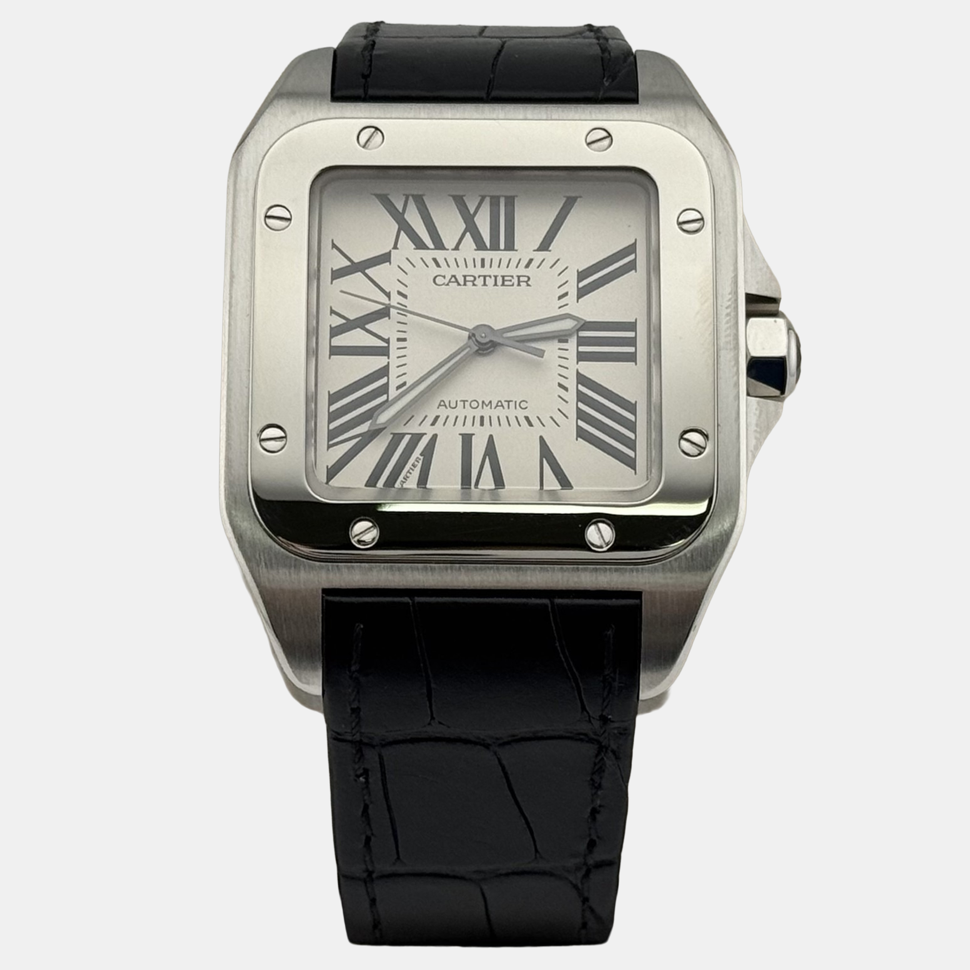 

Cartier Santos 100 XL 2656 Automatic White Stainless Steel Men's Wristwatch 38 mm