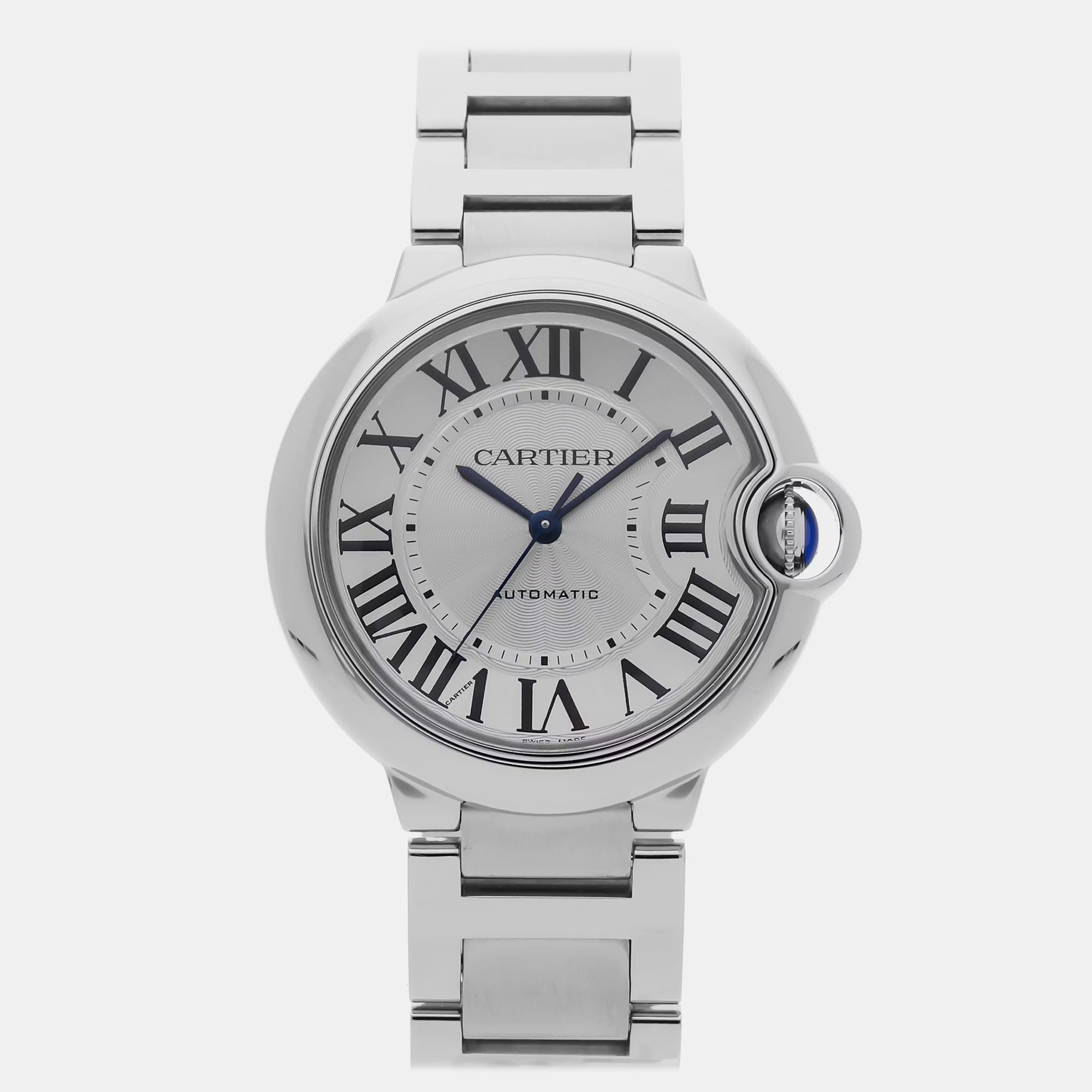 Pre-Owned Cartier Ballon Bleu W6920046 Silver Automatic Stainless Steel Men’s Wristwatch 36 MM