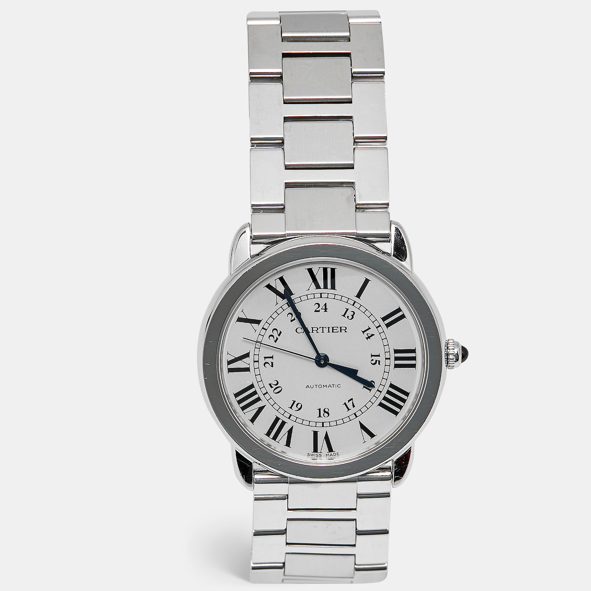 Cartier Ronde Solo WSRN0012 Silver Dial Stainless Steel Men’s Wristwatch 36 mm