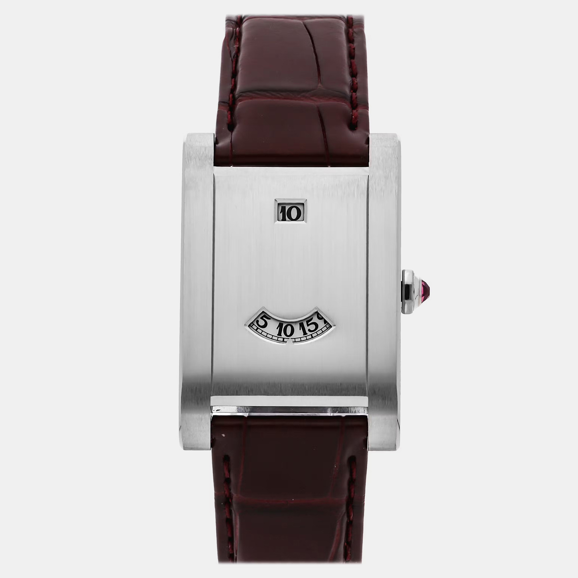 

Pre-Owned Cartier Tank a Guichet W1523451 Manual Winding, Metallic