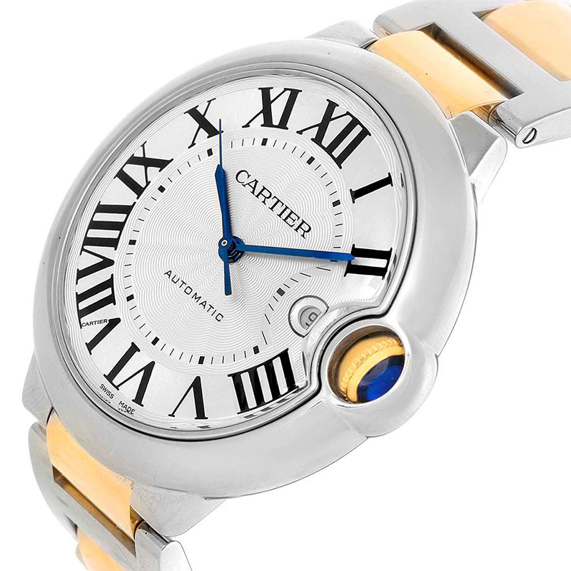 

Cartier Silver Stainless Steel Ballon Bleu W69009Z3 Men's Wristwatch