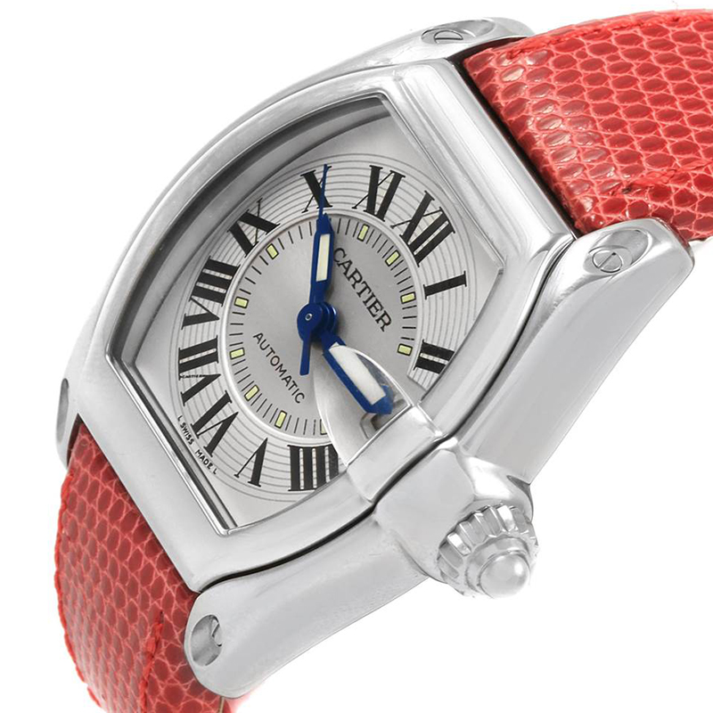 

Cartier Silver Stainless Steel Roadster W62000V3 Large Men's Wristwatch