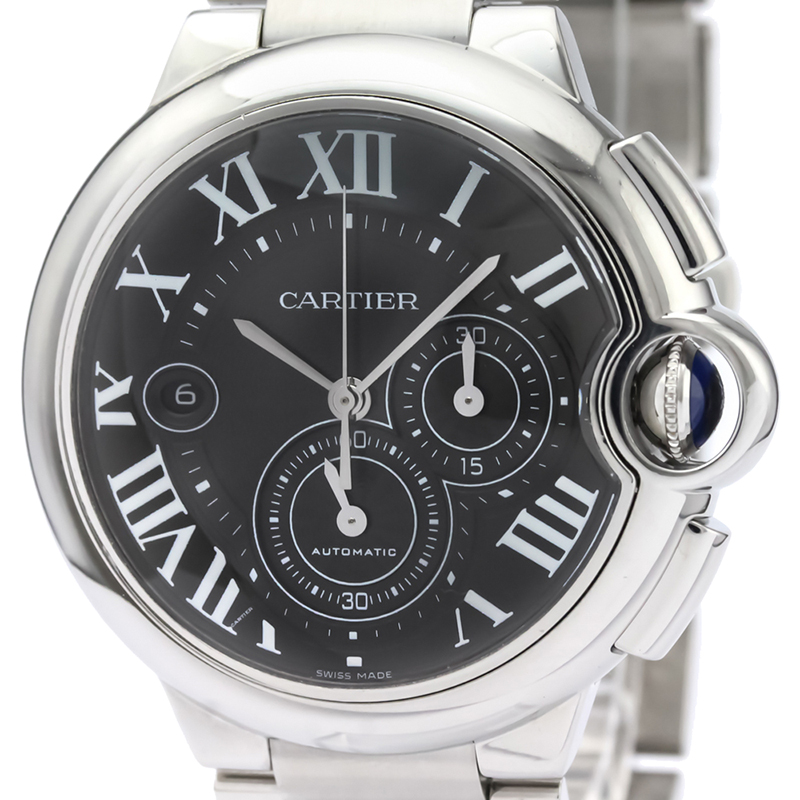 

Cartier Black Stainless Steel Ballon Bleu Chronograph W6920077 Men's Wristwatch