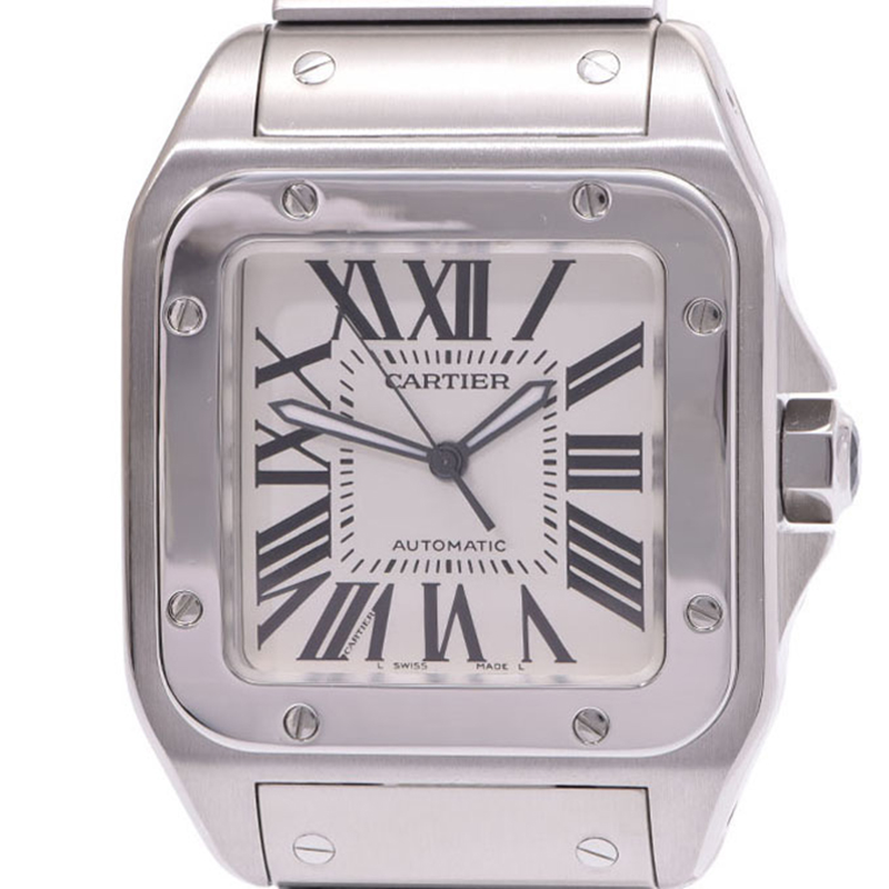 

Cartier White Stainless Steel Santos