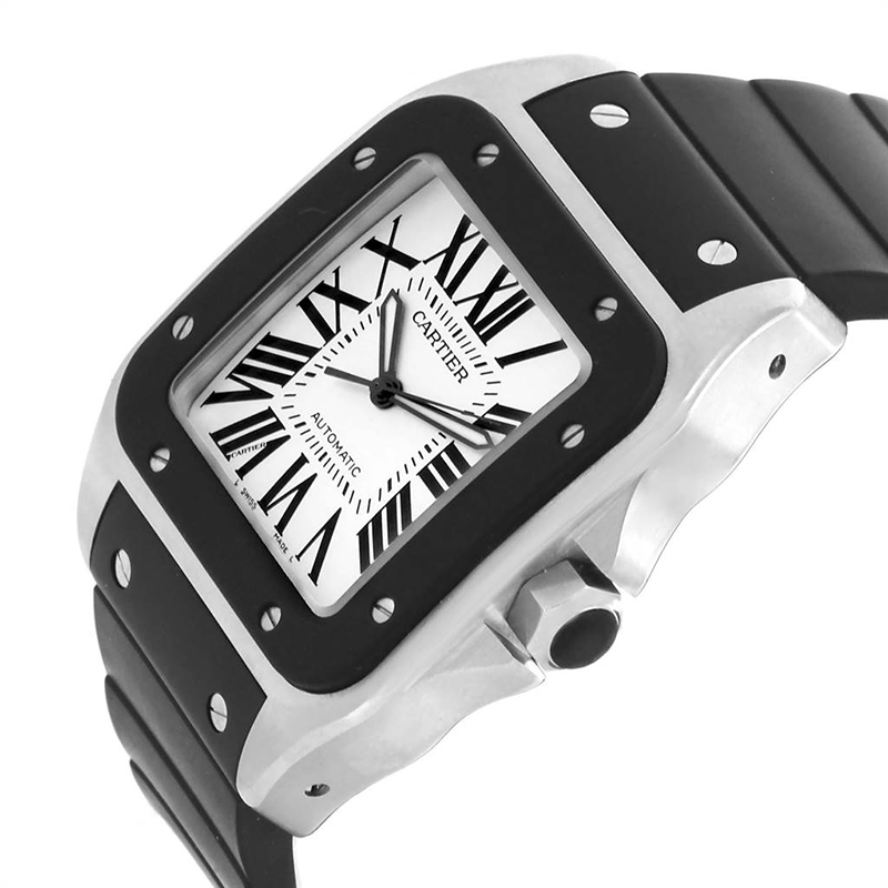 

Cartier White Stainless Steel Santos, Silver