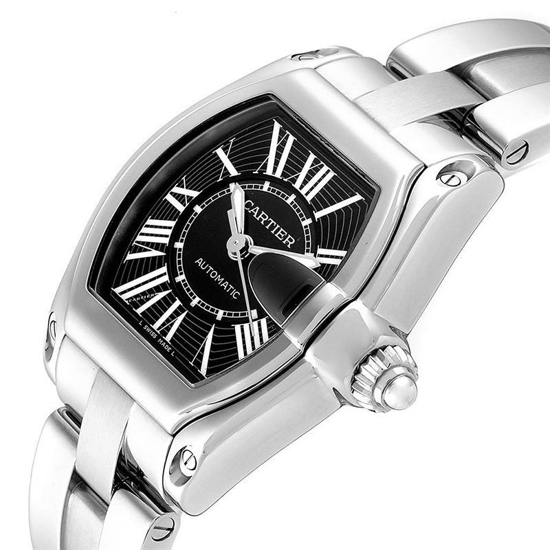 

Cartier Black and Stainless Steel Roadster W62041V3 Men's Wristwatch