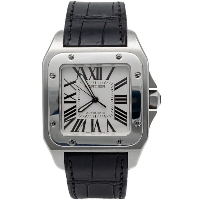 cartier white dial watch